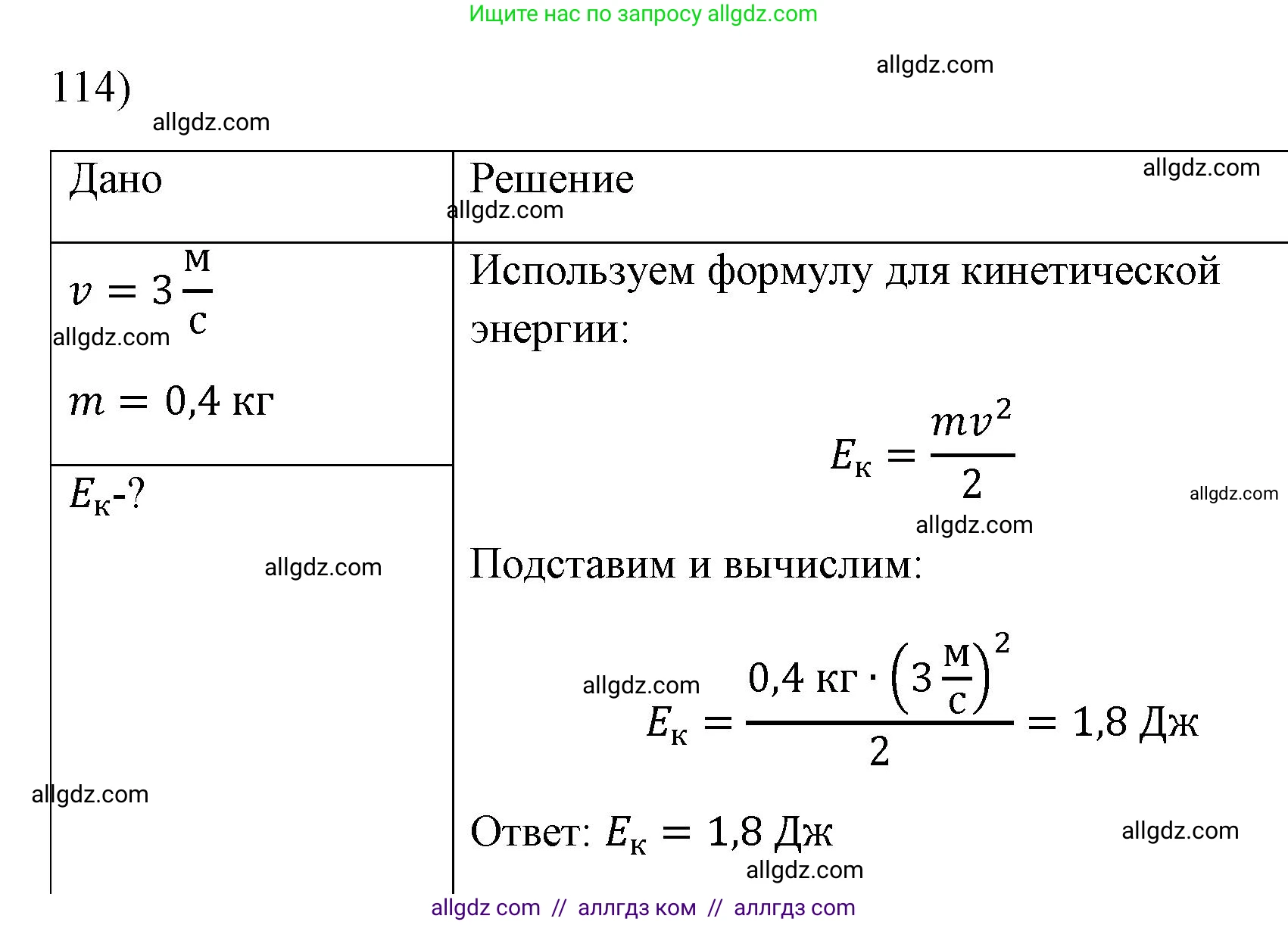Физика, 7 класс Учебник, авторы: Пёрышкин И М, Иванов Александр Иванович, издательство Просвещение, Москва, 2023, белого цвета, страница 232, номер 114, Решение