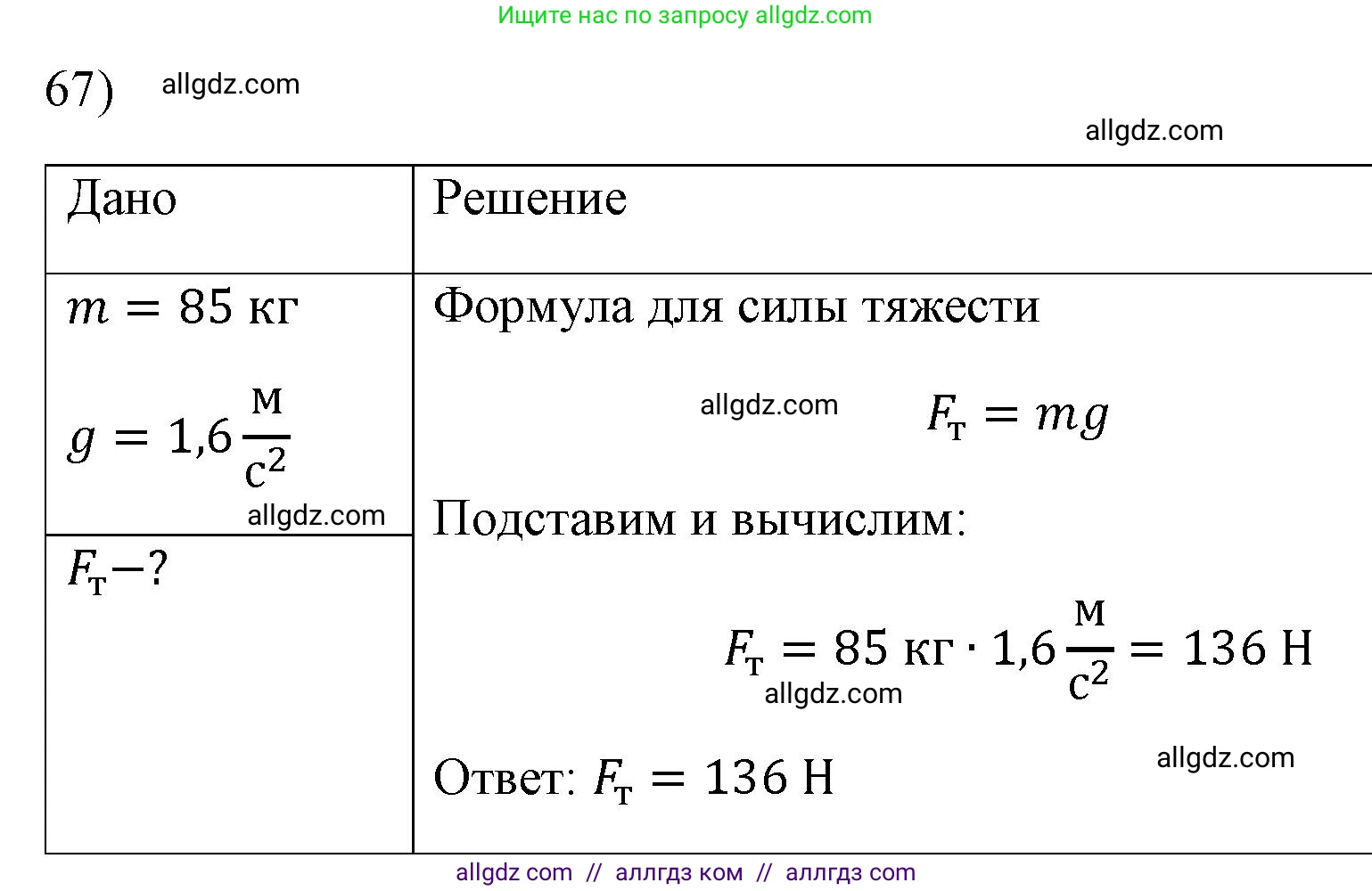 Физика, 7 класс Учебник, авторы: Пёрышкин И М, Иванов Александр Иванович, издательство Просвещение, Москва, 2023, белого цвета, страница 228, номер 67, Решение