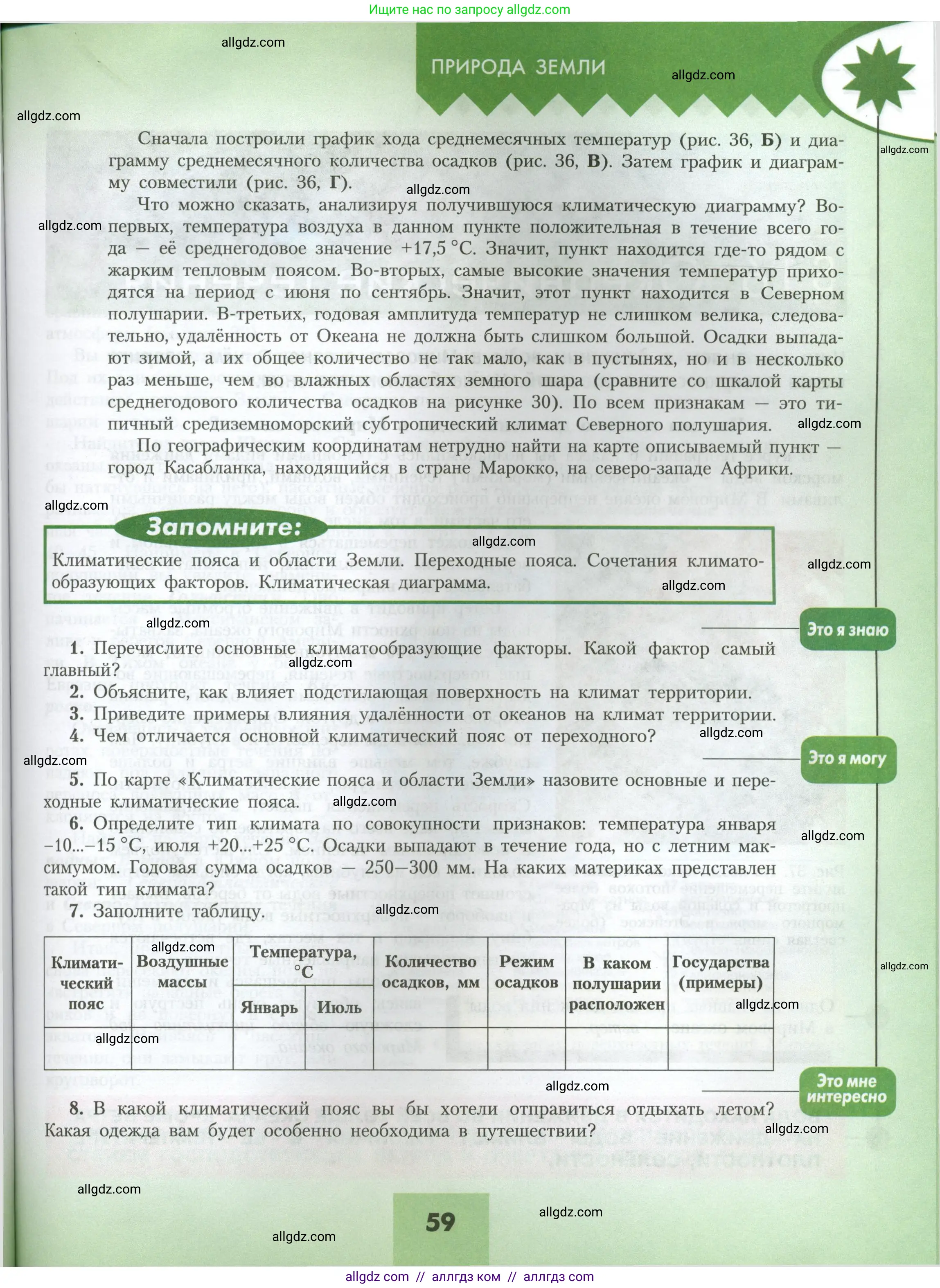 География, 7 класс Учебник, авторы: Алексеев Александр Иванович, Николина Вера Викторовна, Липкина Елена Карловна, Болысов Сергей Иванович, Ачкасова Татьяна Анатольевна, Кузнецова Галина Юрьевна, издательство Просвещение, Москва, 2023, жёлтого цвета, страница 59