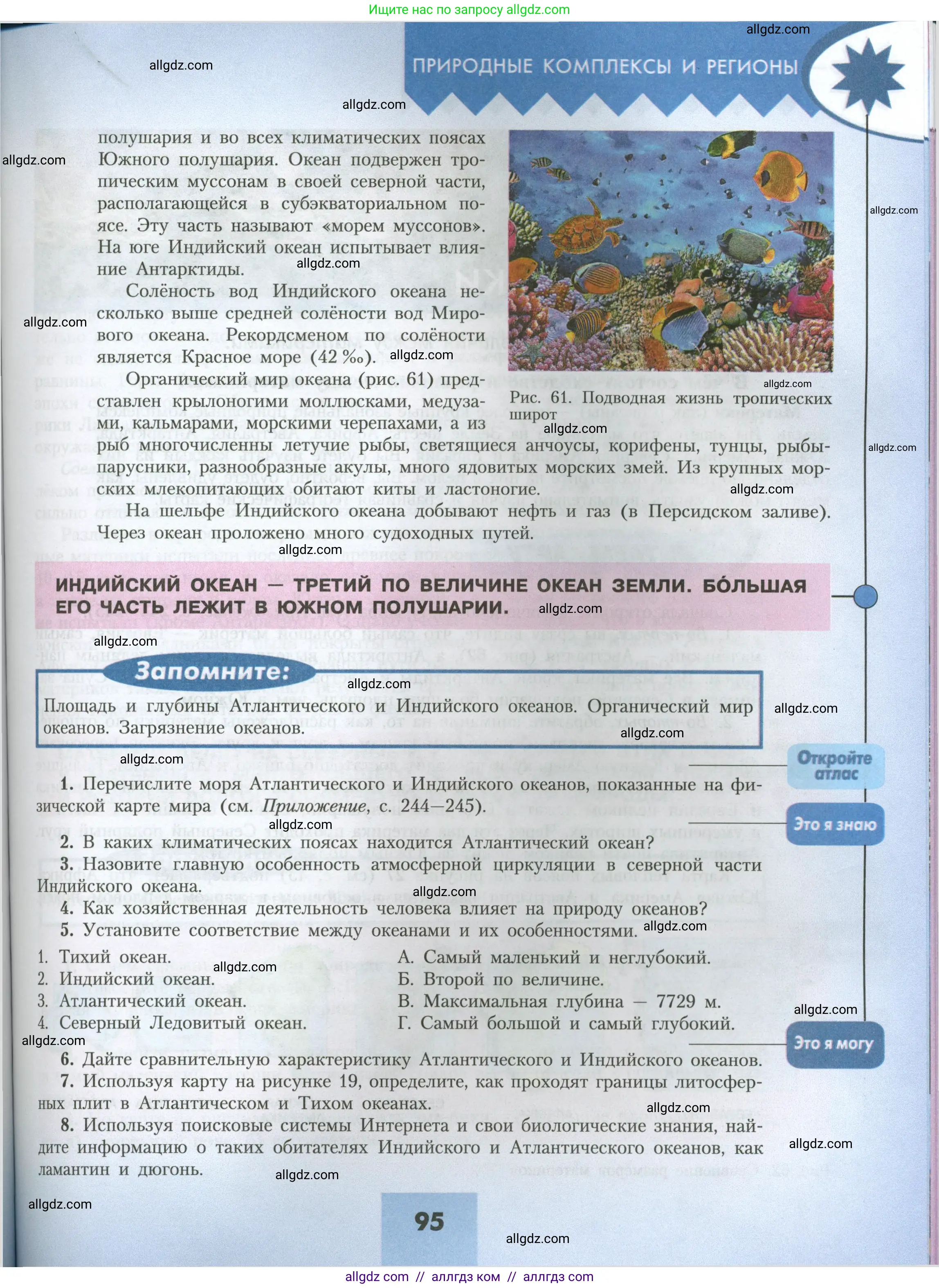 География, 7 класс Учебник, авторы: Алексеев Александр Иванович, Николина Вера Викторовна, Липкина Елена Карловна, Болысов Сергей Иванович, Ачкасова Татьяна Анатольевна, Кузнецова Галина Юрьевна, издательство Просвещение, Москва, 2023, жёлтого цвета, страница 95