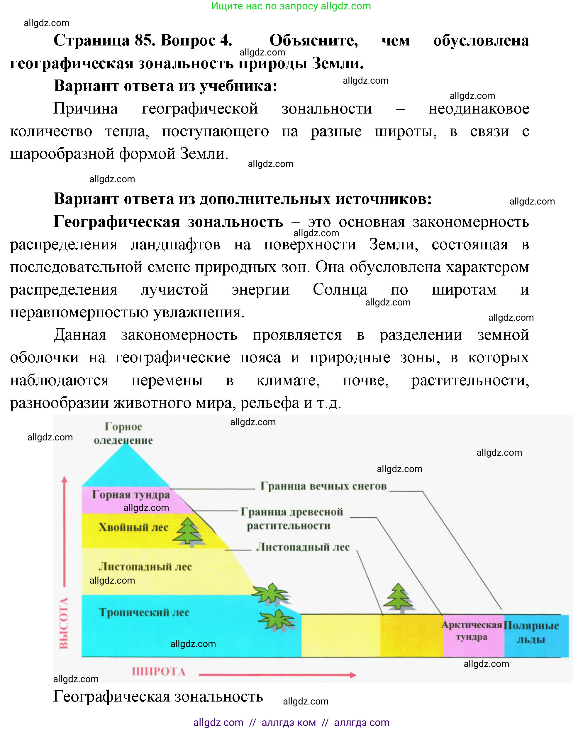 География, 7 класс Учебник, авторы: Алексеев Александр Иванович, Николина Вера Викторовна, Липкина Елена Карловна, Болысов Сергей Иванович, Ачкасова Татьяна Анатольевна, Кузнецова Галина Юрьевна, издательство Просвещение, Москва, 2023, жёлтого цвета, страница 85, номер 4, Решение 2023