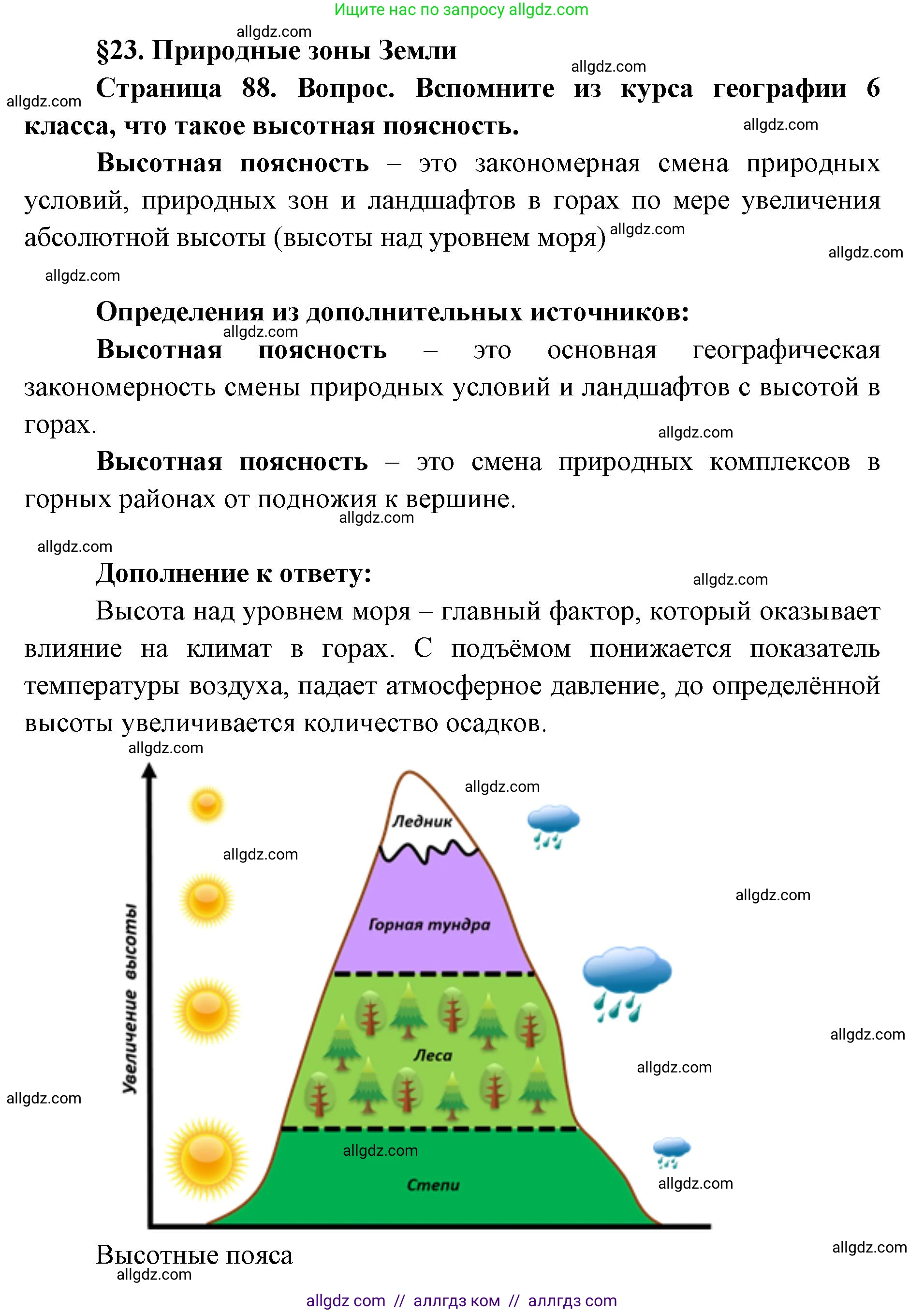 География, 7 класс Учебник, авторы: Алексеев Александр Иванович, Николина Вера Викторовна, Липкина Елена Карловна, Болысов Сергей Иванович, Ачкасова Татьяна Анатольевна, Кузнецова Галина Юрьевна, издательство Просвещение, Москва, 2023, жёлтого цвета, страница 88, Решение 2023