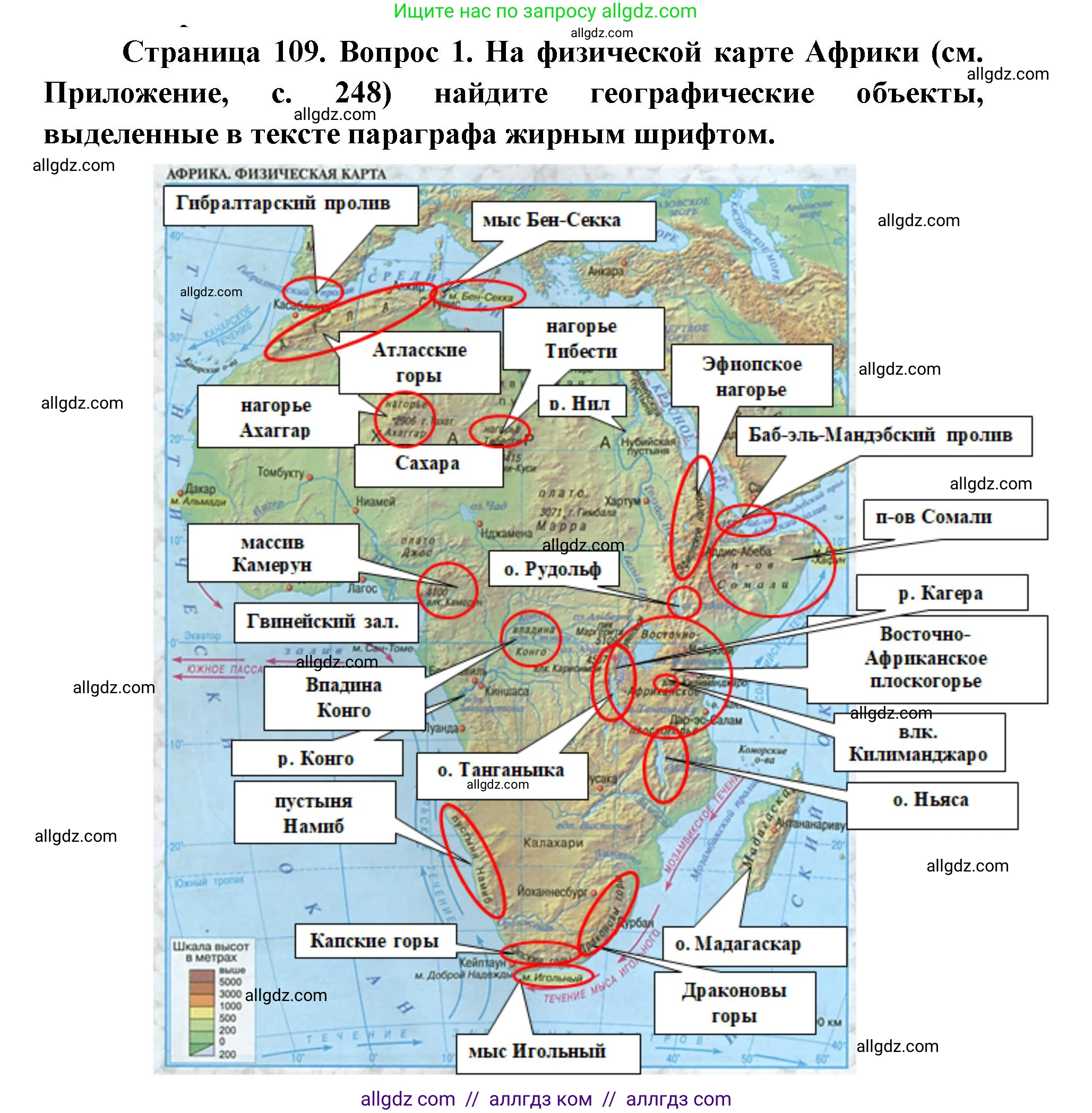 География, 7 класс Учебник, авторы: Алексеев Александр Иванович, Николина Вера Викторовна, Липкина Елена Карловна, Болысов Сергей Иванович, Ачкасова Татьяна Анатольевна, Кузнецова Галина Юрьевна, издательство Просвещение, Москва, 2023, жёлтого цвета, страница 109, номер 1, Решение 2023