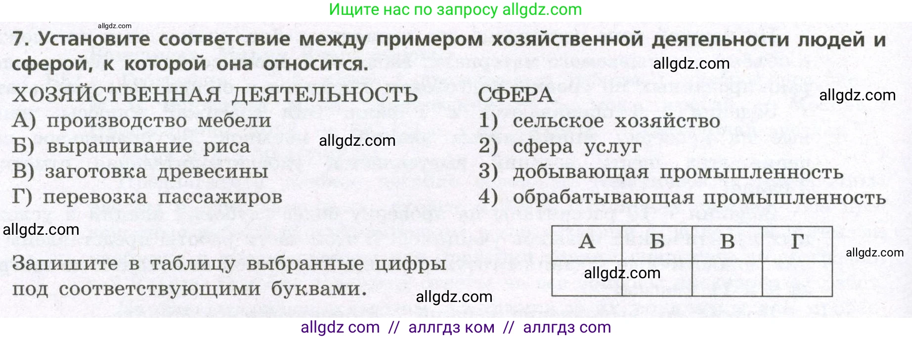 География, 7 класс Проверочные работы, авторы: Бондарева Мария Владимировна, Шидловский Игорь Михайлович, издательство Просвещение, Москва, 2023, жёлтого цвета, страница 4, номер 7, Условие