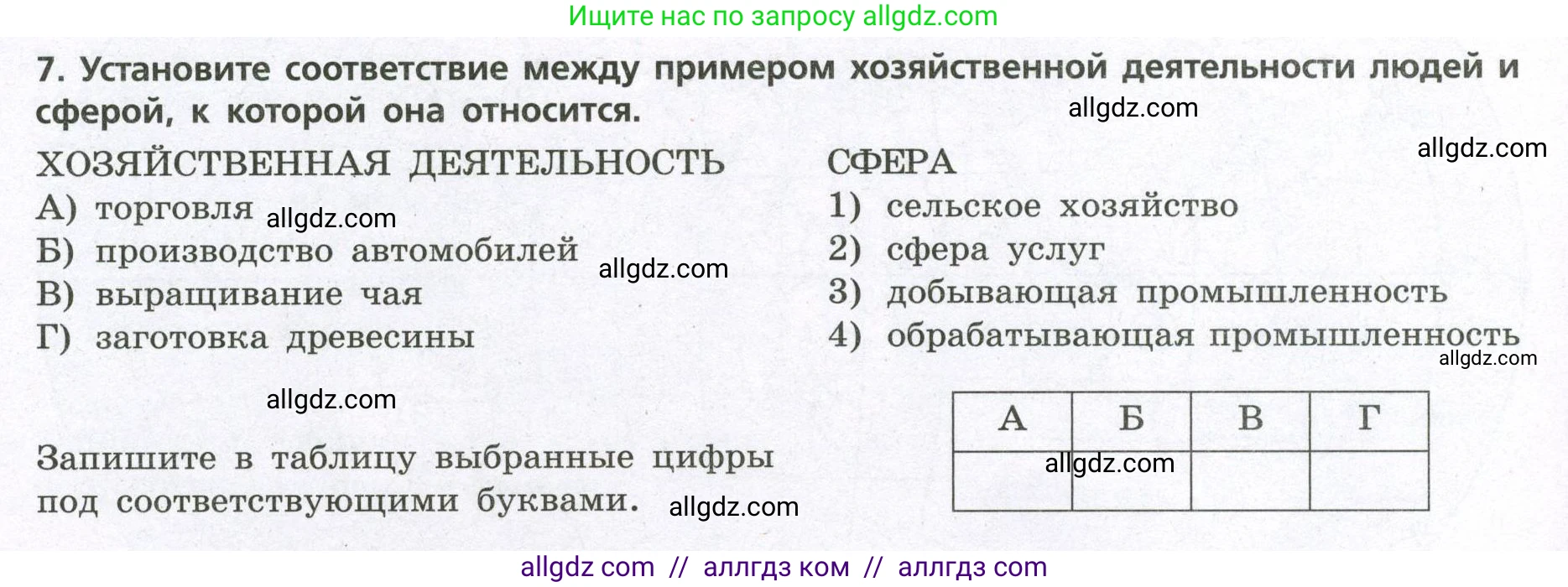 География, 7 класс Проверочные работы, авторы: Бондарева Мария Владимировна, Шидловский Игорь Михайлович, издательство Просвещение, Москва, 2023, жёлтого цвета, страница 6, номер 7, Условие