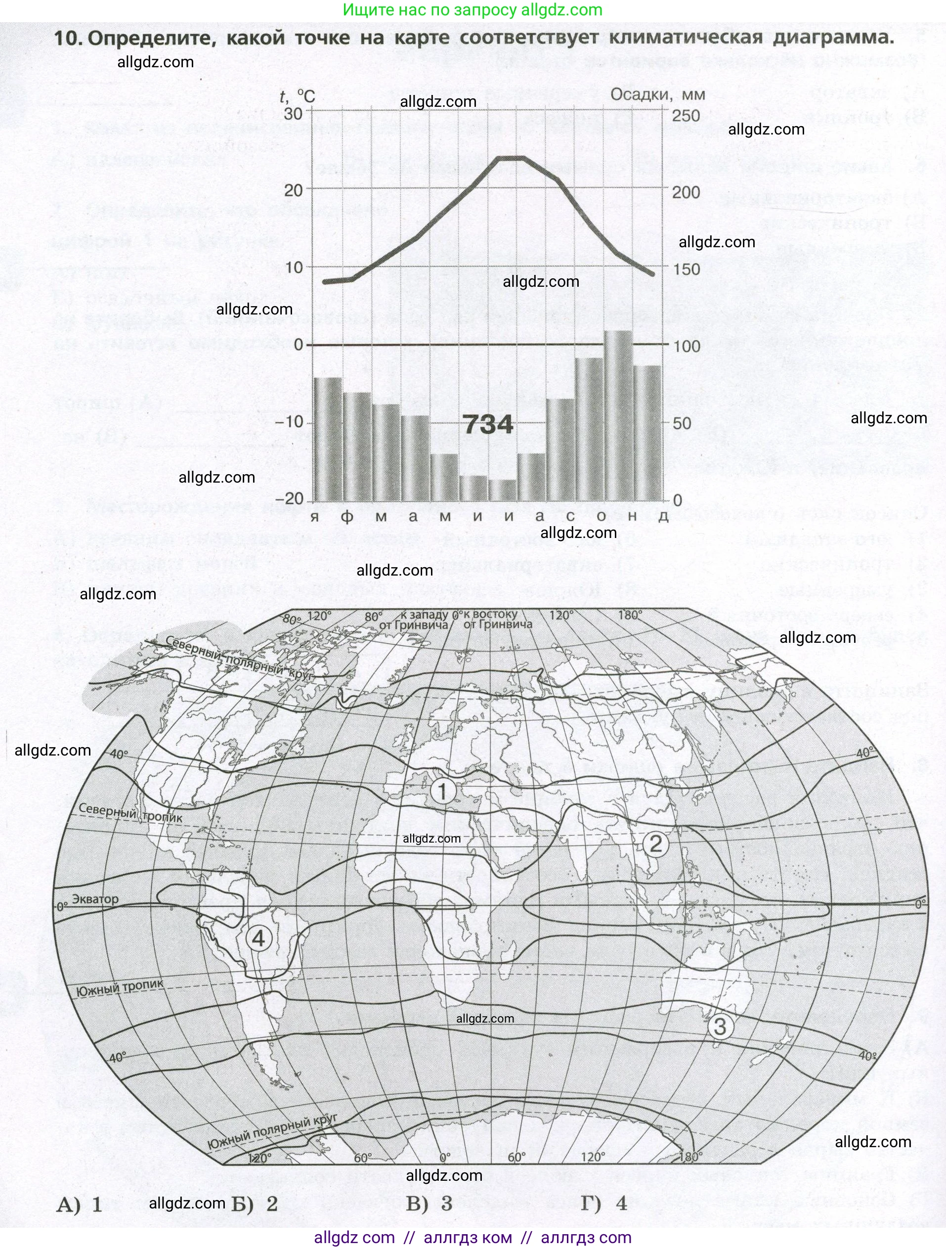 География, 7 класс Проверочные работы, авторы: Бондарева Мария Владимировна, Шидловский Игорь Михайлович, издательство Просвещение, Москва, 2023, жёлтого цвета, страница 10, номер 10, Условие