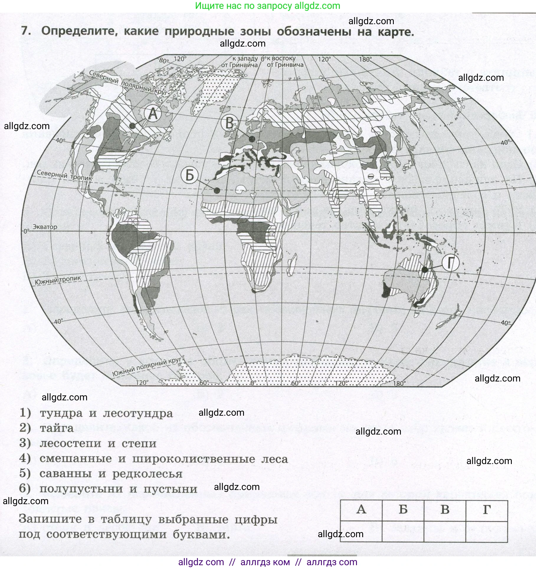 География, 7 класс Проверочные работы, авторы: Бондарева Мария Владимировна, Шидловский Игорь Михайлович, издательство Просвещение, Москва, 2023, жёлтого цвета, страница 15, номер 7, Условие