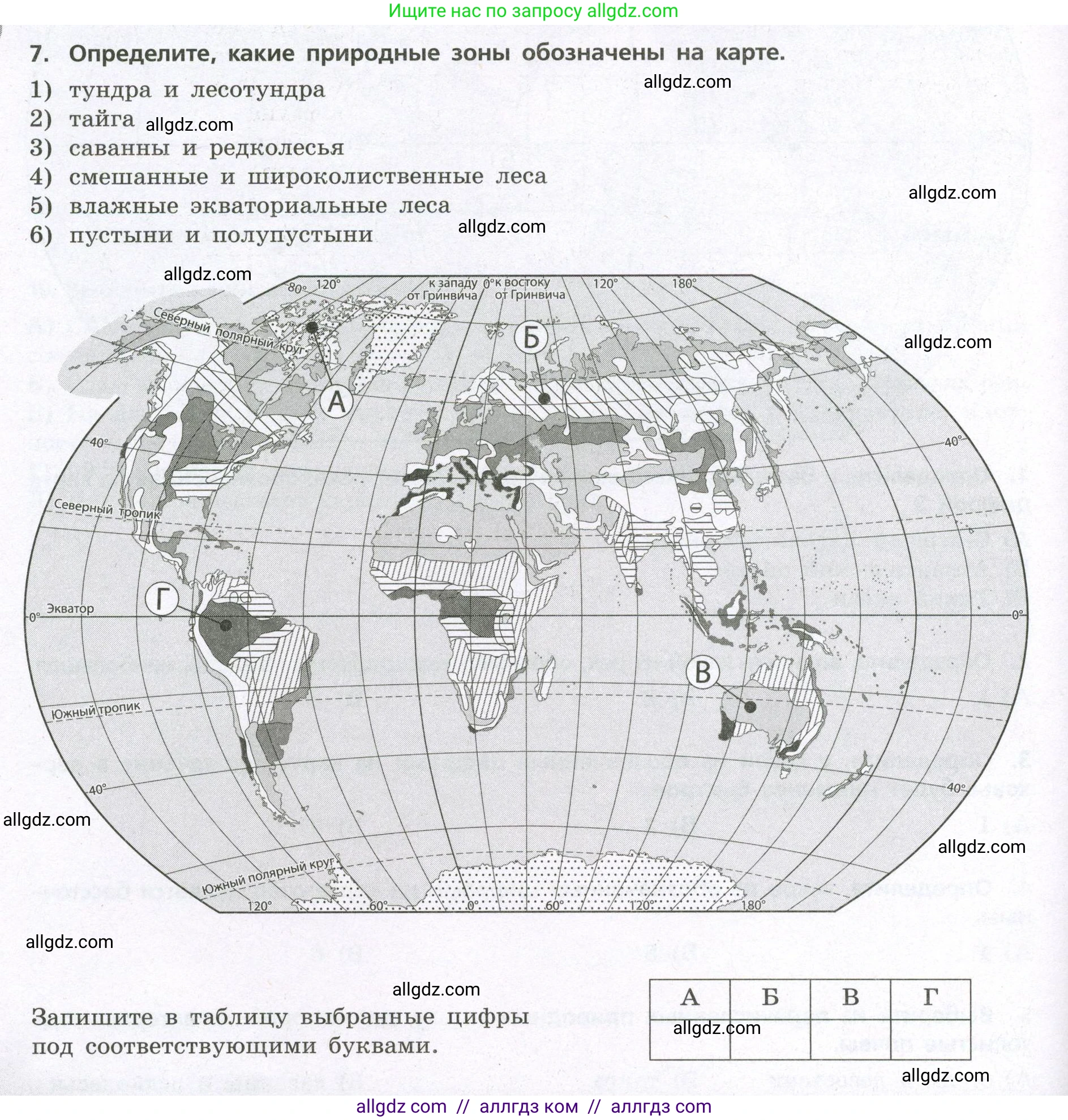География, 7 класс Проверочные работы, авторы: Бондарева Мария Владимировна, Шидловский Игорь Михайлович, издательство Просвещение, Москва, 2023, жёлтого цвета, страница 18, номер 7, Условие