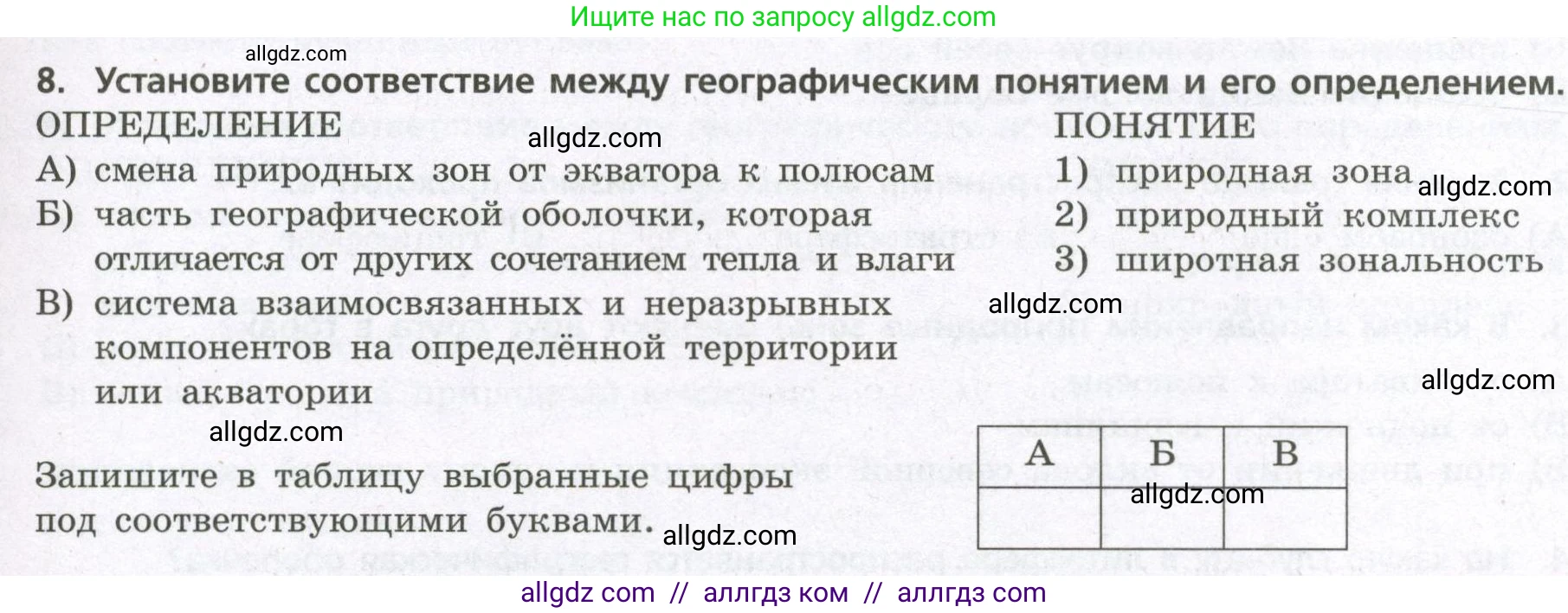 География, 7 класс Проверочные работы, авторы: Бондарева Мария Владимировна, Шидловский Игорь Михайлович, издательство Просвещение, Москва, 2023, жёлтого цвета, страница 21, номер 8, Условие