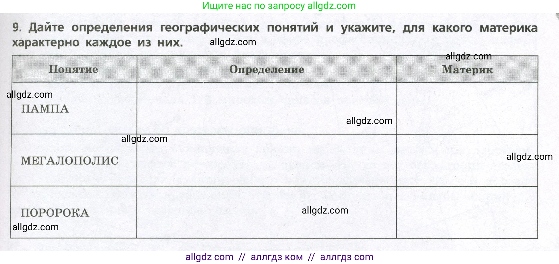 География, 7 класс Проверочные работы, авторы: Бондарева Мария Владимировна, Шидловский Игорь Михайлович, издательство Просвещение, Москва, 2023, жёлтого цвета, страница 35, номер 9, Условие