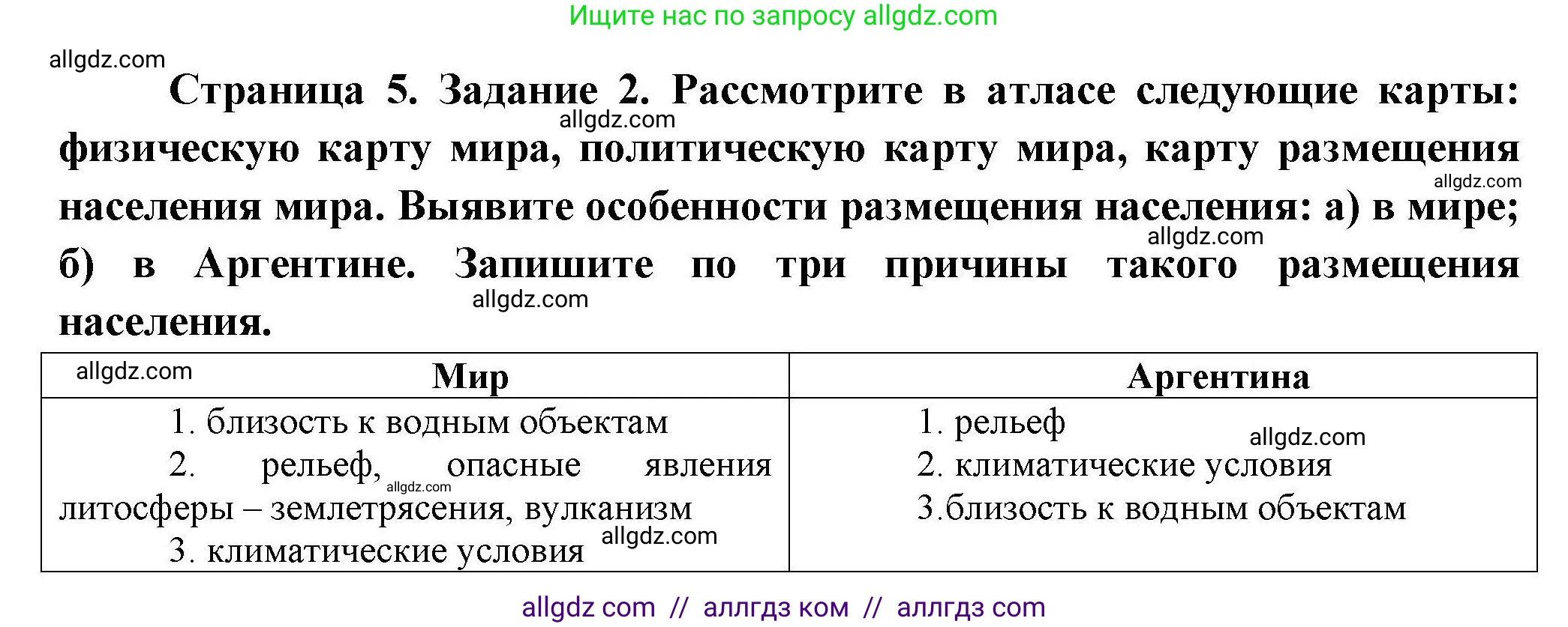 География, 7 класс Практические работы, автор: Дубинина Софья Петровна, издательство Просвещение, Москва, 2023, жёлтого цвета, страница 5, номер 2, Решение