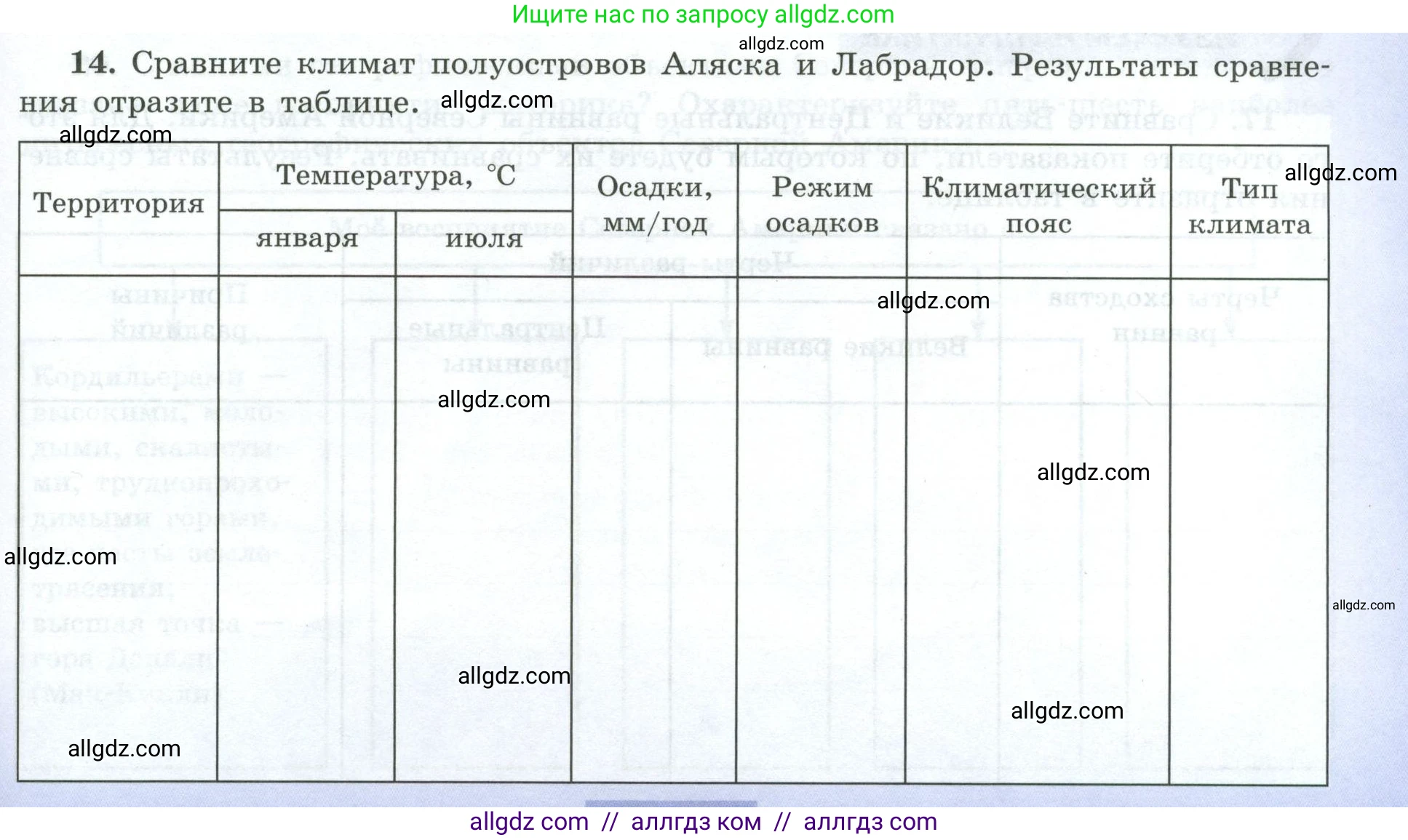 География, 7 класс Мой тренажёр, автор: Николина Вера Викторовна, издательство Просвещение, Москва, 2023, жёлтого цвета, страница 61, номер 14, Условие