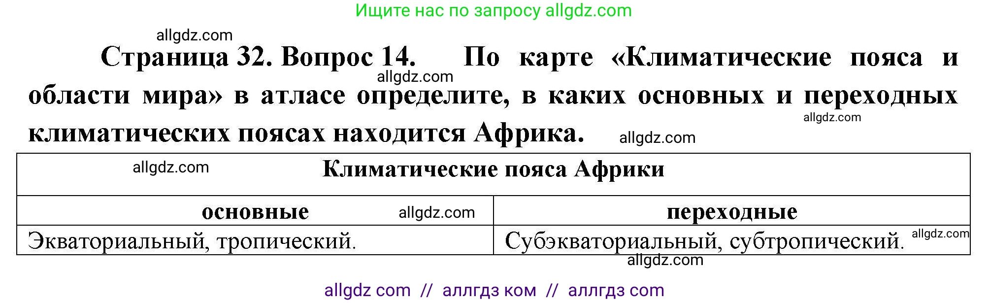 География, 7 класс Мой тренажёр, автор: Николина Вера Викторовна, издательство Просвещение, Москва, 2023, жёлтого цвета, страница 32, номер 14, Решение