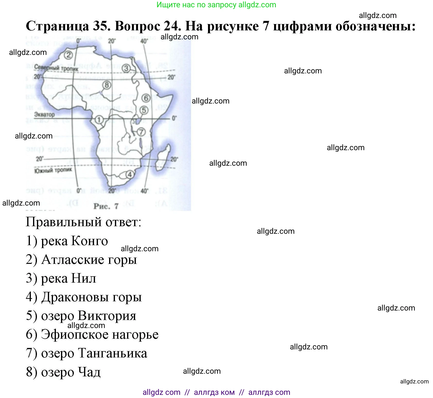 География, 7 класс Мой тренажёр, автор: Николина Вера Викторовна, издательство Просвещение, Москва, 2023, жёлтого цвета, страница 35, номер 24, Решение