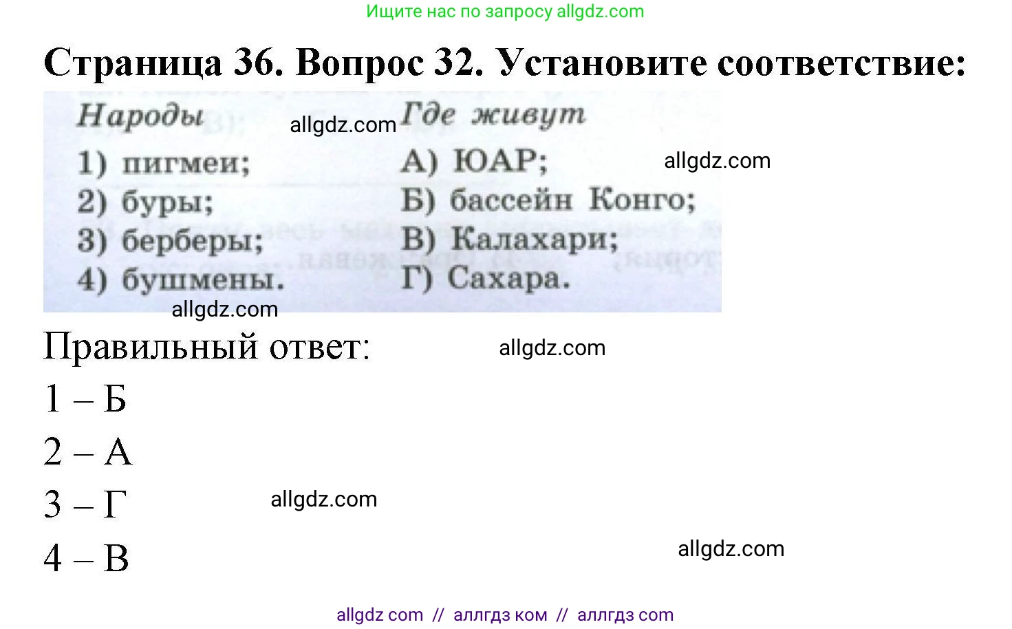 География, 7 класс Мой тренажёр, автор: Николина Вера Викторовна, издательство Просвещение, Москва, 2023, жёлтого цвета, страница 36, номер 32, Решение