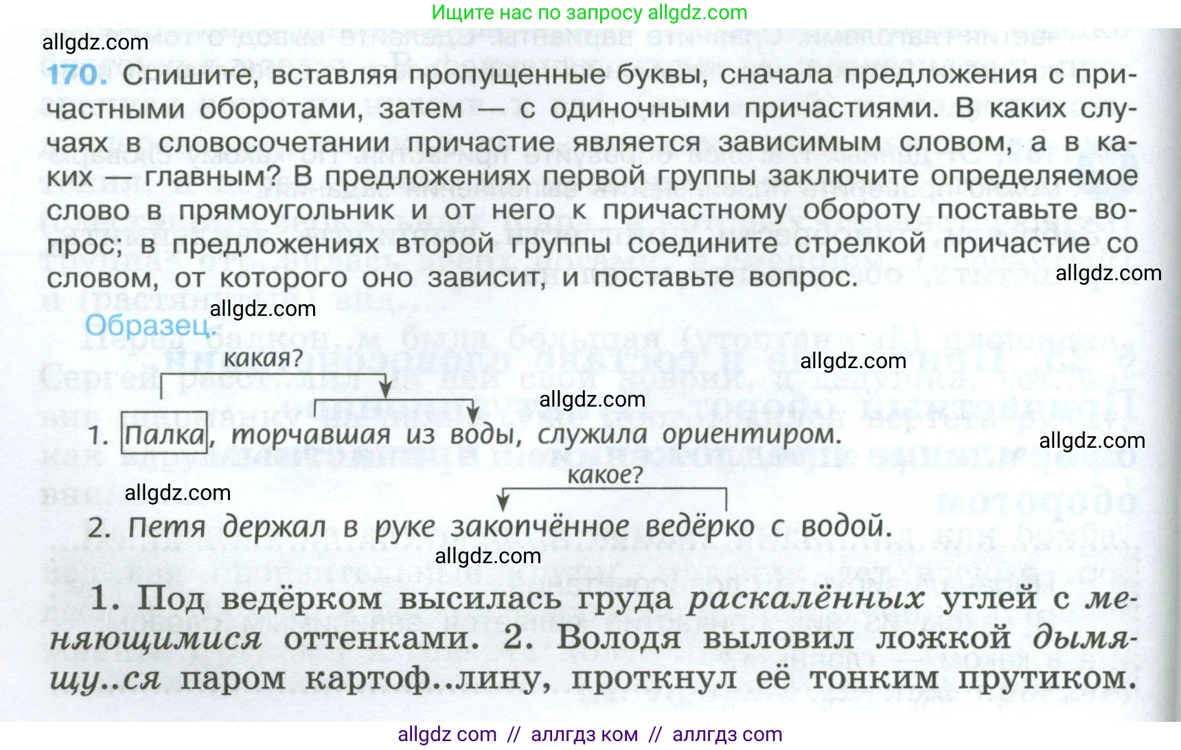 Русский язык, 7 класс Учебник, авторы: Баранов Михаил Трофимович, Ладыженская Таиса Алексеевна, Тростенцова Лидия Александровна, Ладыженская Наталия Вениаминовна, Александрова Ольга Макаровна, Дейкина Алевтина Дмитриевна, Антонова Любовь Геннадиевна, Григорян Лариса Трофимовна, Кулибаба Иван Иванович, издательство Просвещение, Москва, 2023, зелёного цвета, Часть 1, страница 96, номер 170, Условие 2024-2027