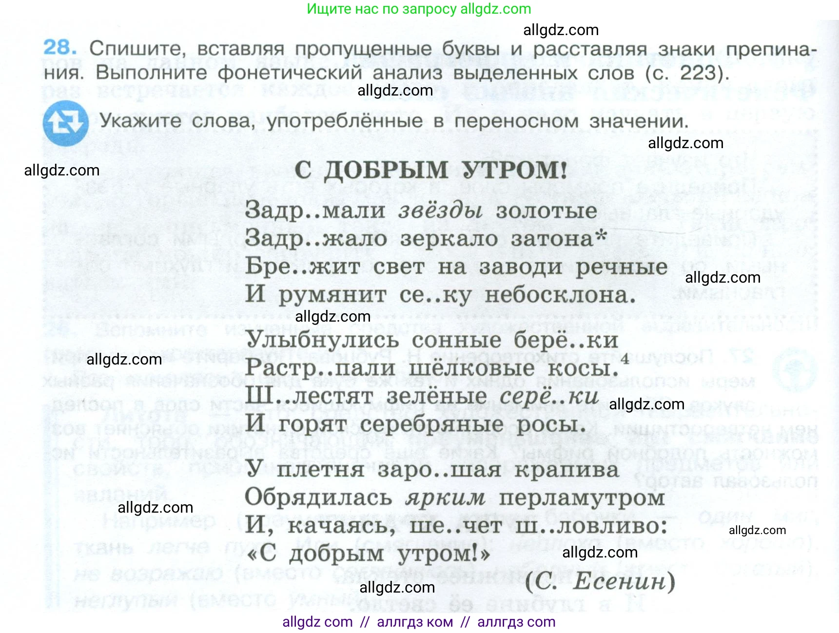 Русский язык, 7 класс Учебник, авторы: Баранов Михаил Трофимович, Ладыженская Таиса Алексеевна, Тростенцова Лидия Александровна, Ладыженская Наталия Вениаминовна, Александрова Ольга Макаровна, Дейкина Алевтина Дмитриевна, Антонова Любовь Геннадиевна, Григорян Лариса Трофимовна, Кулибаба Иван Иванович, издательство Просвещение, Москва, 2023, зелёного цвета, Часть 1, страница 18, номер 28, Условие 2024-2027