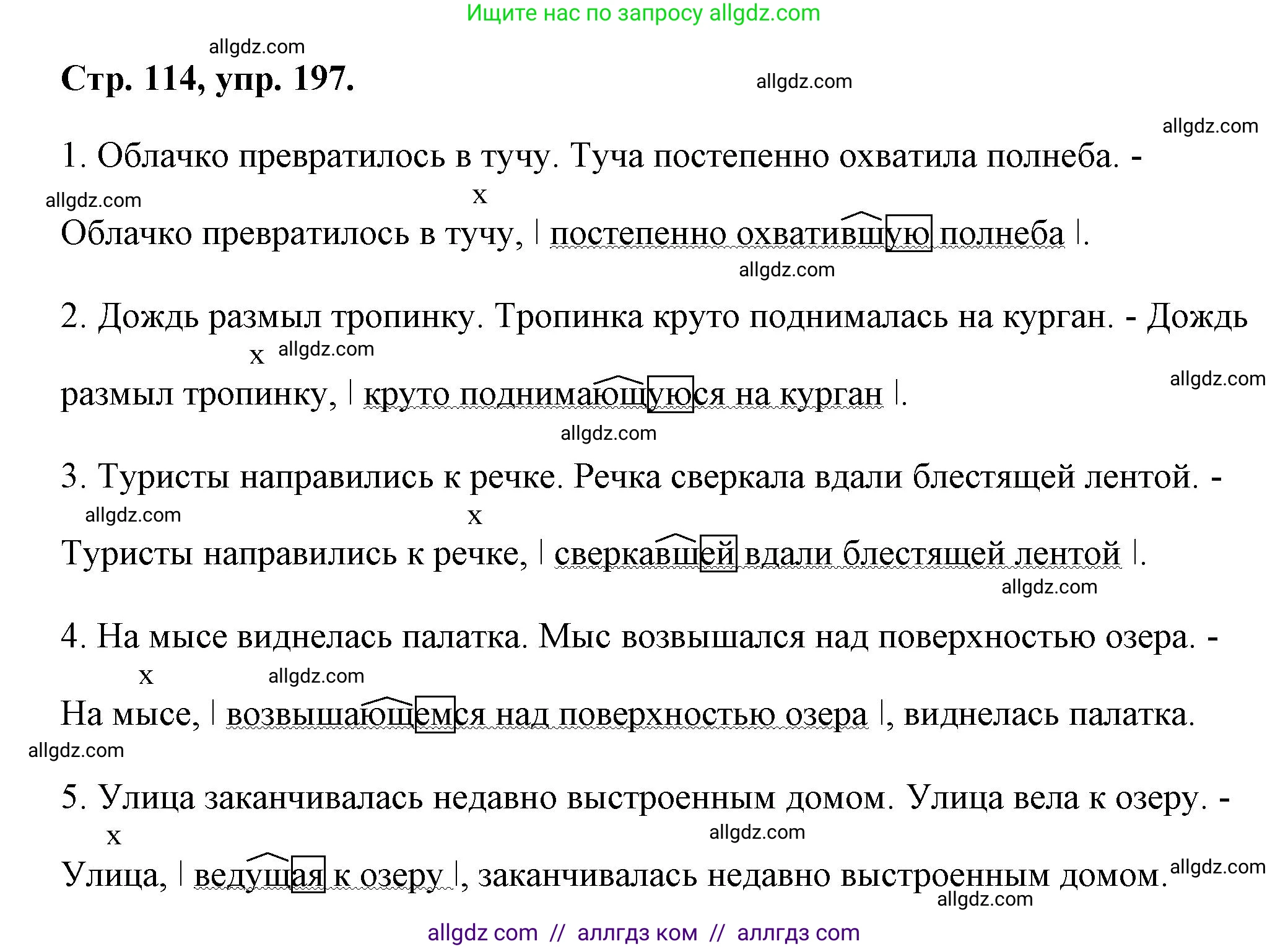 Русский язык, 7 класс Учебник, авторы: Баранов Михаил Трофимович, Ладыженская Таиса Алексеевна, Тростенцова Лидия Александровна, Ладыженская Наталия Вениаминовна, Александрова Ольга Макаровна, Дейкина Алевтина Дмитриевна, Антонова Любовь Геннадиевна, Григорян Лариса Трофимовна, Кулибаба Иван Иванович, издательство Просвещение, Москва, 2023, зелёного цвета, Часть 1, страница 114, номер 197, Решение 1 (2024-2027)