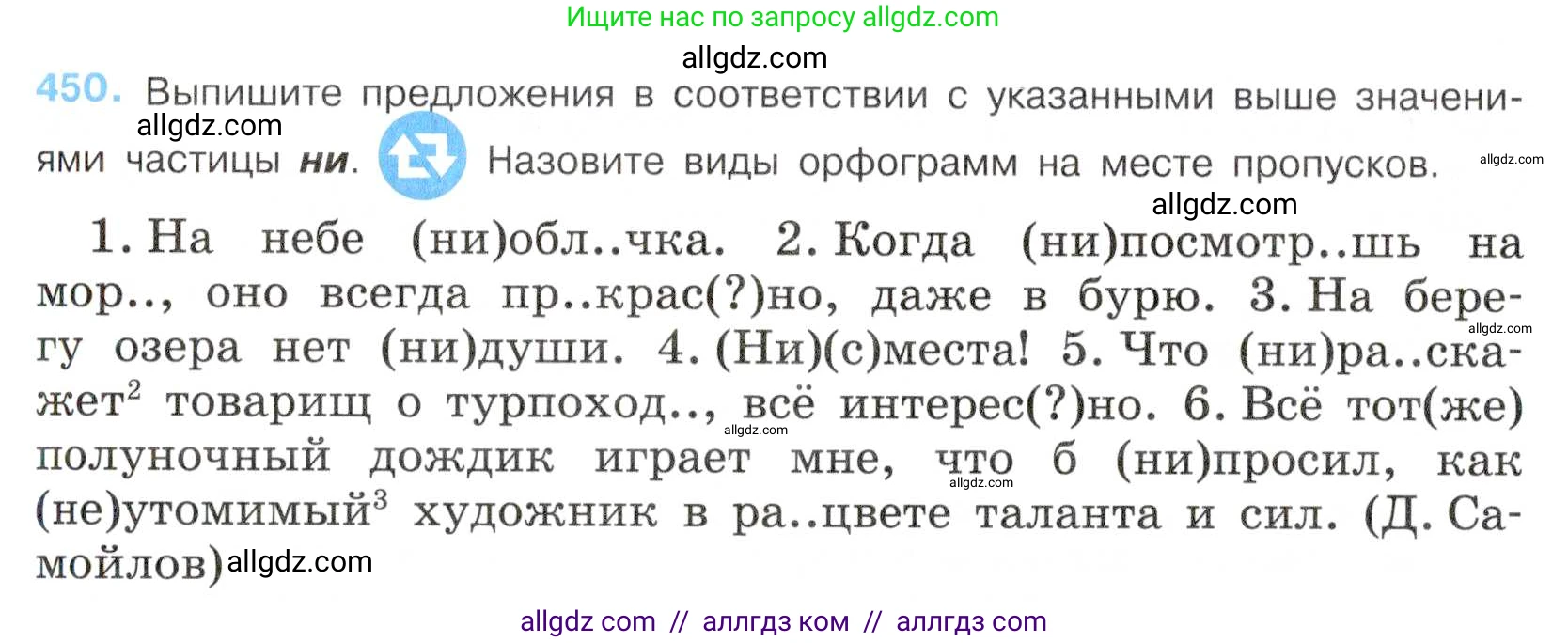 Русский язык, 7 класс Учебник, авторы: Баранов Михаил Трофимович, Ладыженская Таиса Алексеевна, Тростенцова Лидия Александровна, Ладыженская Наталия Вениаминовна, Александрова Ольга Макаровна, Дейкина Алевтина Дмитриевна, Антонова Любовь Геннадиевна, Григорян Лариса Трофимовна, Кулибаба Иван Иванович, издательство Просвещение, Москва, 2023, зелёного цвета, Часть 2, страница 47, номер 450, Условие 2019-2022