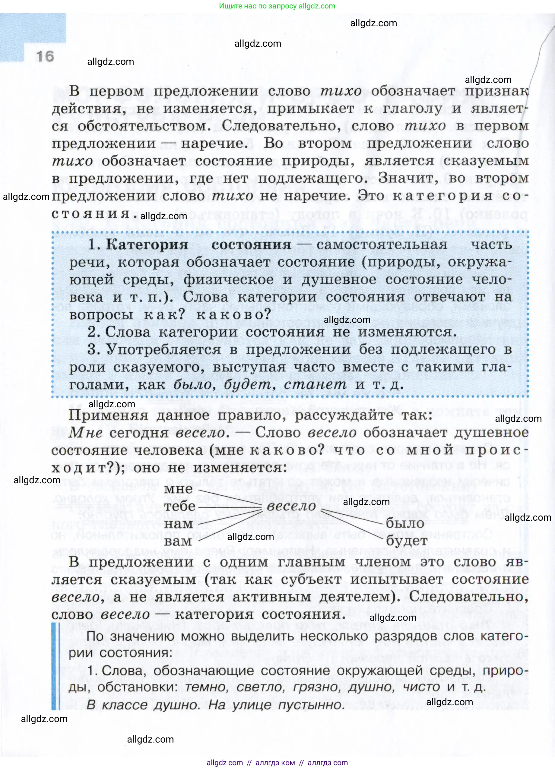 Русский язык, 7 класс Учебник, авторы: Баранов Михаил Трофимович, Ладыженская Таиса Алексеевна, Тростенцова Лидия Александровна, Ладыженская Наталия Вениаминовна, Александрова Ольга Макаровна, Дейкина Алевтина Дмитриевна, Антонова Любовь Геннадиевна, Григорян Лариса Трофимовна, Кулибаба Иван Иванович, издательство Просвещение, Москва, 2023, зелёного цвета, Часть 2, страница 16