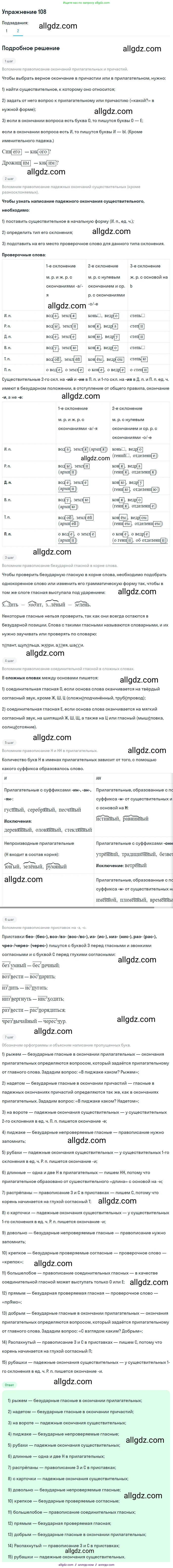 Русский язык, 7 класс Учебник, авторы: Баранов Михаил Трофимович, Ладыженская Таиса Алексеевна, Тростенцова Лидия Александровна, Ладыженская Наталия Вениаминовна, Александрова Ольга Макаровна, Дейкина Алевтина Дмитриевна, Антонова Любовь Геннадиевна, Григорян Лариса Трофимовна, Кулибаба Иван Иванович, издательство Просвещение, Москва, 2023, зелёного цвета, Часть 1, страница 68, номер 108, Решение 2019-2022 (продолжение 2)