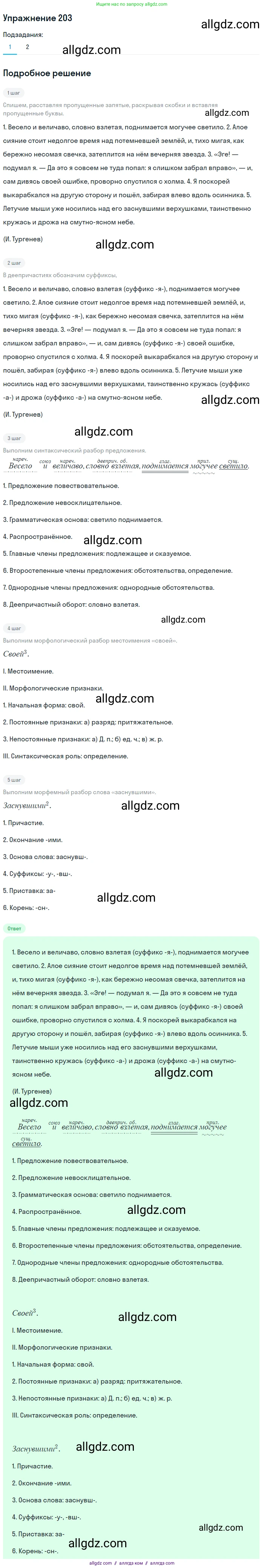 Русский язык, 7 класс Учебник, авторы: Баранов Михаил Трофимович, Ладыженская Таиса Алексеевна, Тростенцова Лидия Александровна, Ладыженская Наталия Вениаминовна, Александрова Ольга Макаровна, Дейкина Алевтина Дмитриевна, Антонова Любовь Геннадиевна, Григорян Лариса Трофимовна, Кулибаба Иван Иванович, издательство Просвещение, Москва, 2023, зелёного цвета, Часть 1, страница 117, номер 203, Решение 2019-2022