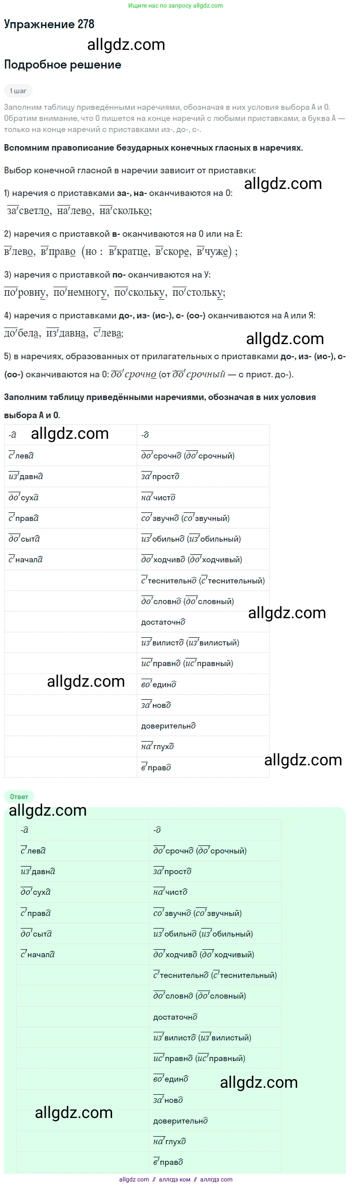 Русский язык, 7 класс Учебник, авторы: Баранов Михаил Трофимович, Ладыженская Таиса Алексеевна, Тростенцова Лидия Александровна, Ладыженская Наталия Вениаминовна, Александрова Ольга Макаровна, Дейкина Алевтина Дмитриевна, Антонова Любовь Геннадиевна, Григорян Лариса Трофимовна, Кулибаба Иван Иванович, издательство Просвещение, Москва, 2023, зелёного цвета, Часть 1, страница 162, номер 278, Решение 2019-2022