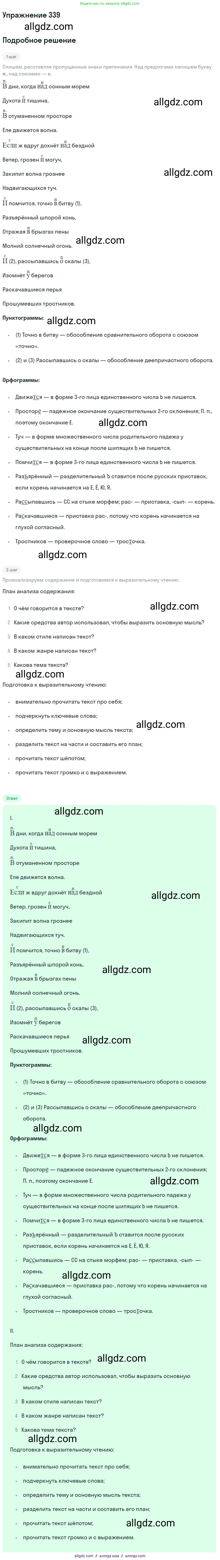 Русский язык, 7 класс Учебник, авторы: Баранов Михаил Трофимович, Ладыженская Таиса Алексеевна, Тростенцова Лидия Александровна, Ладыженская Наталия Вениаминовна, Александрова Ольга Макаровна, Дейкина Алевтина Дмитриевна, Антонова Любовь Геннадиевна, Григорян Лариса Трофимовна, Кулибаба Иван Иванович, издательство Просвещение, Москва, 2023, зелёного цвета, Часть 1, страница 197, номер 339, Решение 2019-2022