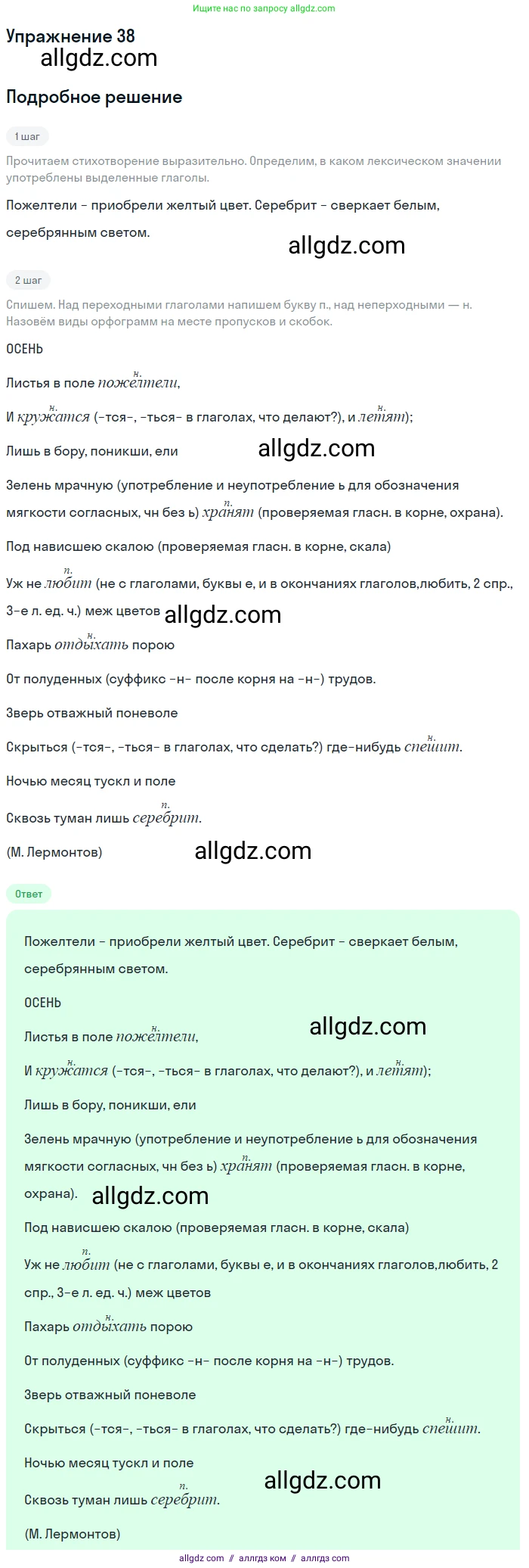 Русский язык, 7 класс Учебник, авторы: Баранов Михаил Трофимович, Ладыженская Таиса Алексеевна, Тростенцова Лидия Александровна, Ладыженская Наталия Вениаминовна, Александрова Ольга Макаровна, Дейкина Алевтина Дмитриевна, Антонова Любовь Геннадиевна, Григорян Лариса Трофимовна, Кулибаба Иван Иванович, издательство Просвещение, Москва, 2023, зелёного цвета, Часть 1, страница 23, номер 38, Решение 2019-2022