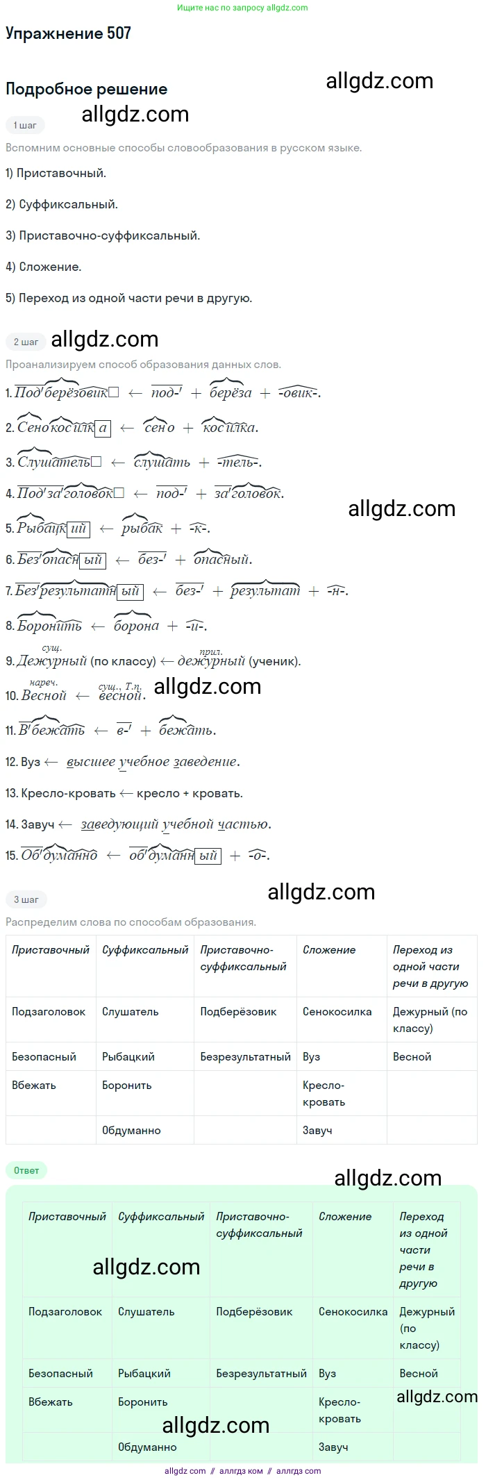 Русский язык, 7 класс Учебник, авторы: Баранов Михаил Трофимович, Ладыженская Таиса Алексеевна, Тростенцова Лидия Александровна, Ладыженская Наталия Вениаминовна, Александрова Ольга Макаровна, Дейкина Алевтина Дмитриевна, Антонова Любовь Геннадиевна, Григорян Лариса Трофимовна, Кулибаба Иван Иванович, издательство Просвещение, Москва, 2023, зелёного цвета, Часть 2, страница 81, номер 507, Решение 2019-2022