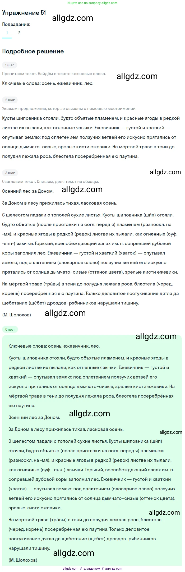 Русский язык, 7 класс Учебник, авторы: Баранов Михаил Трофимович, Ладыженская Таиса Алексеевна, Тростенцова Лидия Александровна, Ладыженская Наталия Вениаминовна, Александрова Ольга Макаровна, Дейкина Алевтина Дмитриевна, Антонова Любовь Геннадиевна, Григорян Лариса Трофимовна, Кулибаба Иван Иванович, издательство Просвещение, Москва, 2023, зелёного цвета, Часть 1, страница 28, номер 51, Решение 2019-2022