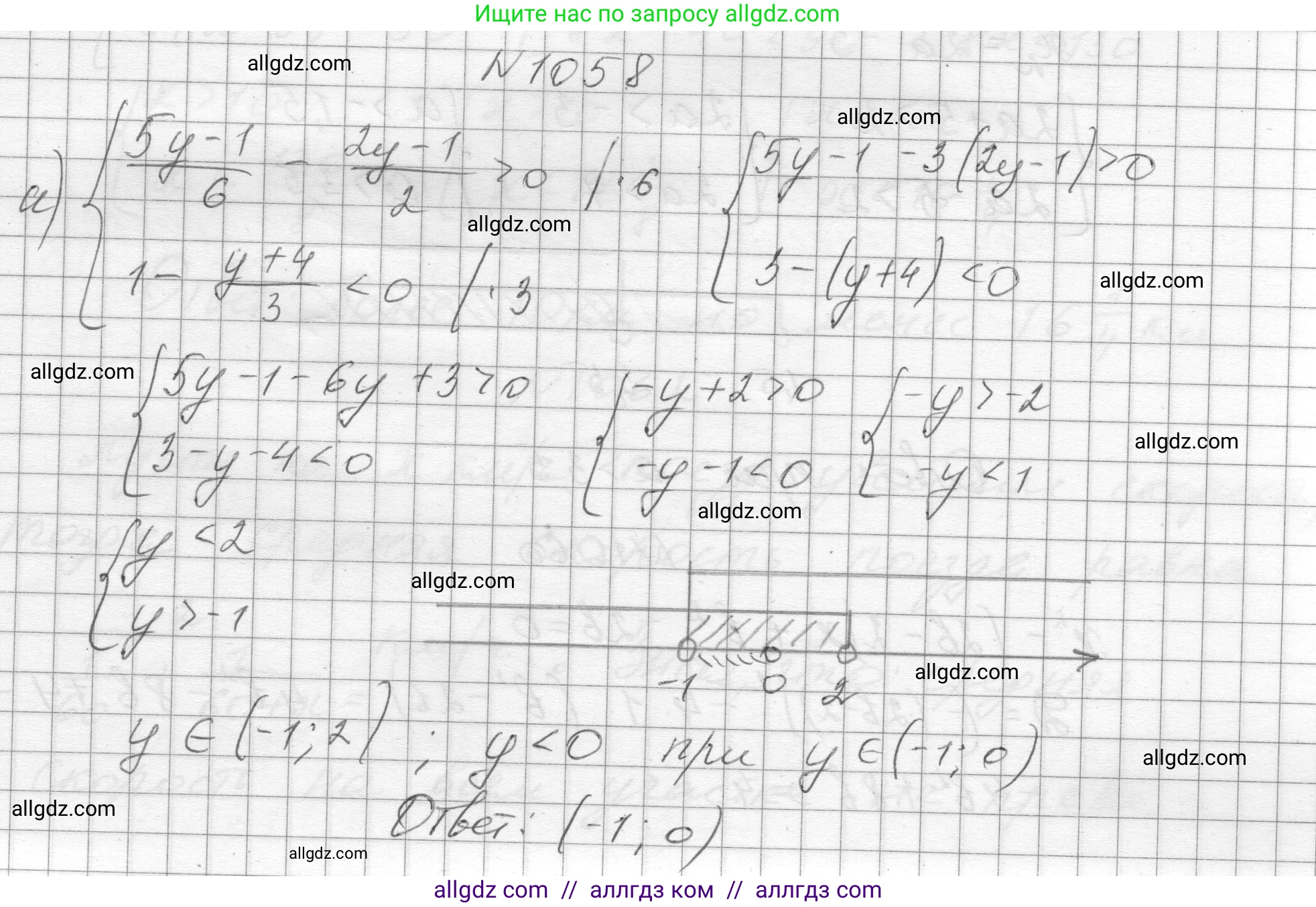Алгебра, 8 класс Учебник, авторы: Макарычев Юрий Николаевич, Миндюк Нора Григорьевна, Нешков Константин Иванович, Суворова Светлана Борисовна, издательство Просвещение, Москва, 2023, белого цвета, страница 233, номер 1058, Решение