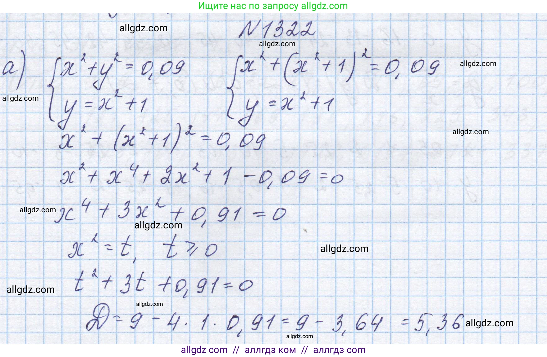 Алгебра, 8 класс Учебник, авторы: Макарычев Юрий Николаевич, Миндюк Нора Григорьевна, Нешков Константин Иванович, Суворова Светлана Борисовна, издательство Просвещение, Москва, 2023, белого цвета, страница 286, номер 1322, Решение