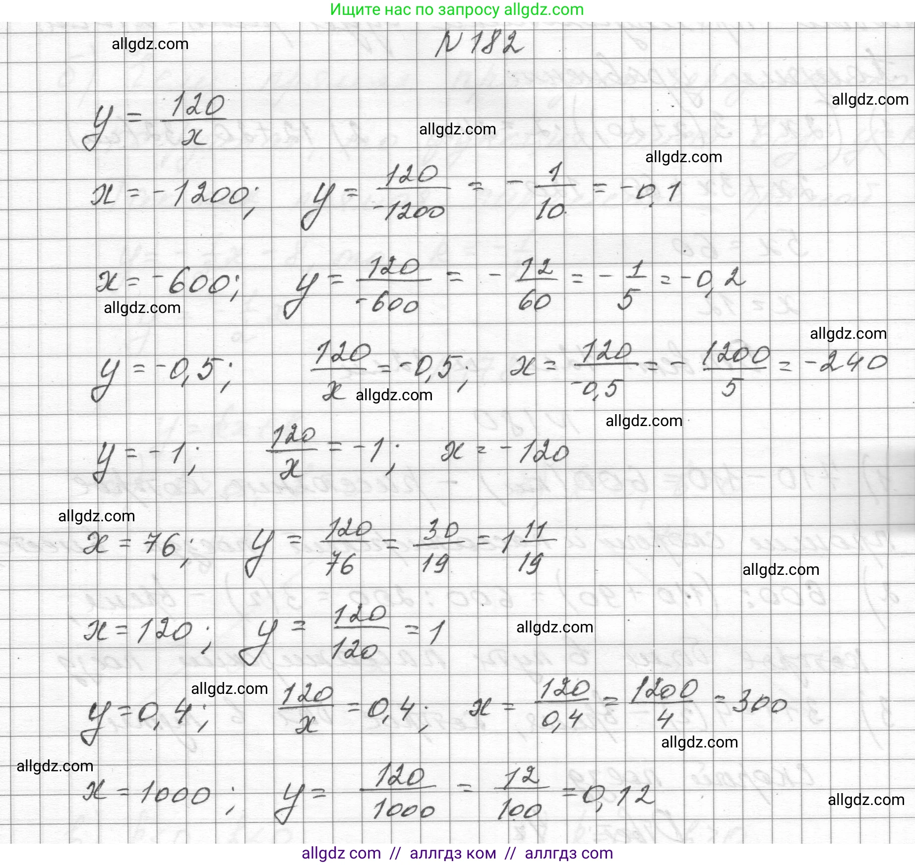 Алгебра, 8 класс Учебник, авторы: Макарычев Юрий Николаевич, Миндюк Нора Григорьевна, Нешков Константин Иванович, Суворова Светлана Борисовна, издательство Просвещение, Москва, 2023, белого цвета, страница 48, номер 182, Решение
