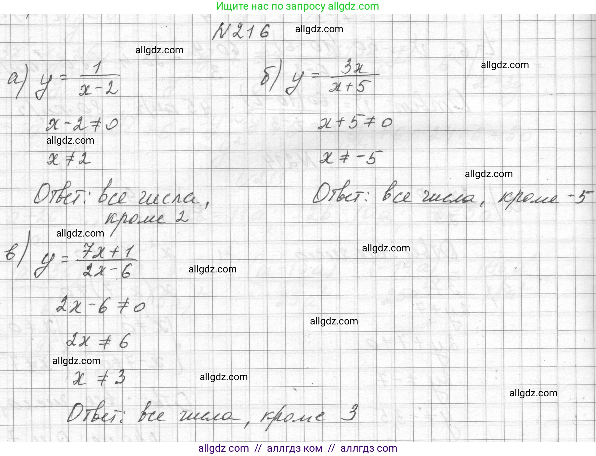 Алгебра, 8 класс Учебник, авторы: Макарычев Юрий Николаевич, Миндюк Нора Григорьевна, Нешков Константин Иванович, Суворова Светлана Борисовна, издательство Просвещение, Москва, 2023, белого цвета, страница 56, номер 216, Решение