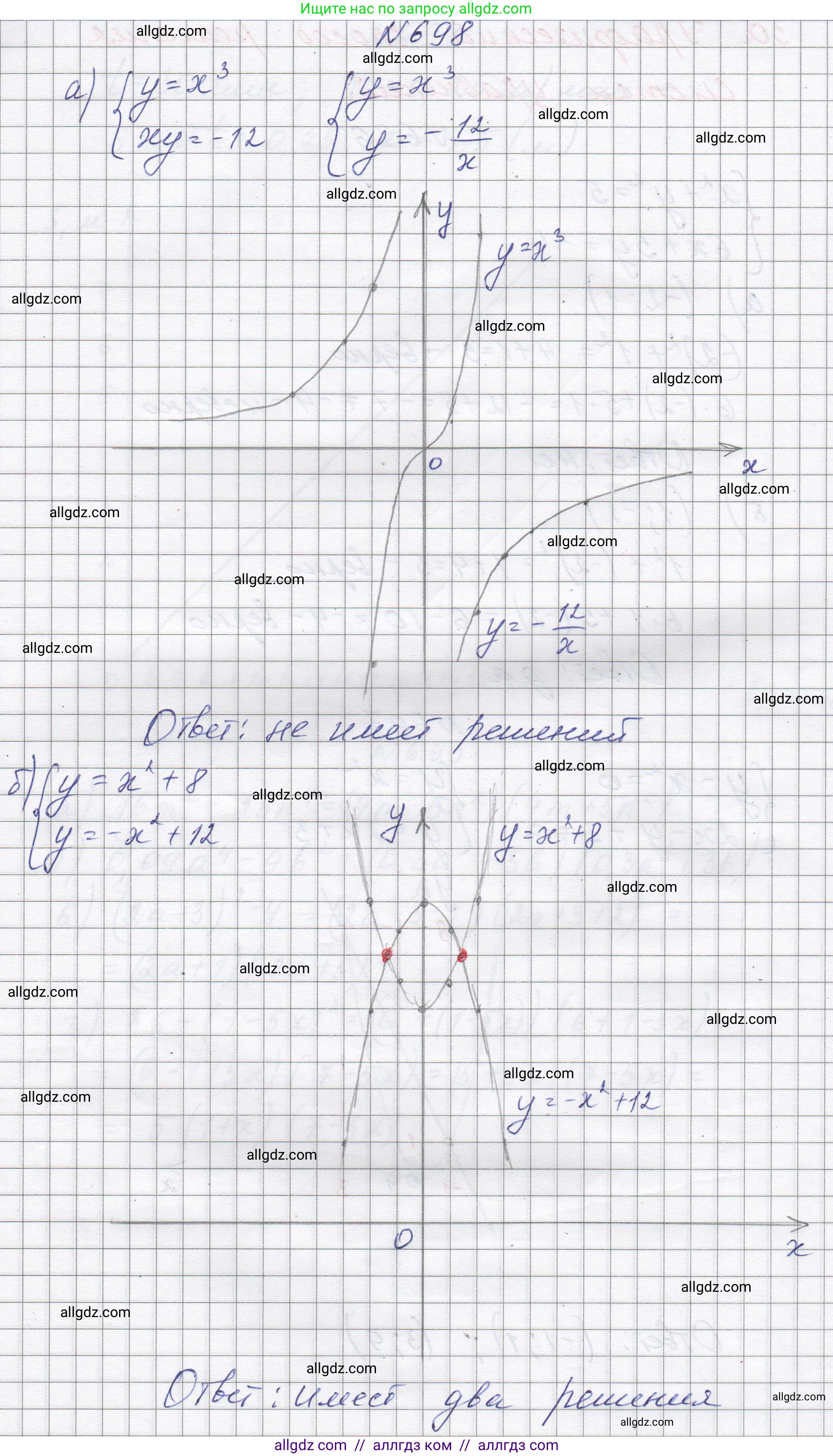 Алгебра, 8 класс Учебник, авторы: Макарычев Юрий Николаевич, Миндюк Нора Григорьевна, Нешков Константин Иванович, Суворова Светлана Борисовна, издательство Просвещение, Москва, 2023, белого цвета, страница 164, номер 698, Решение