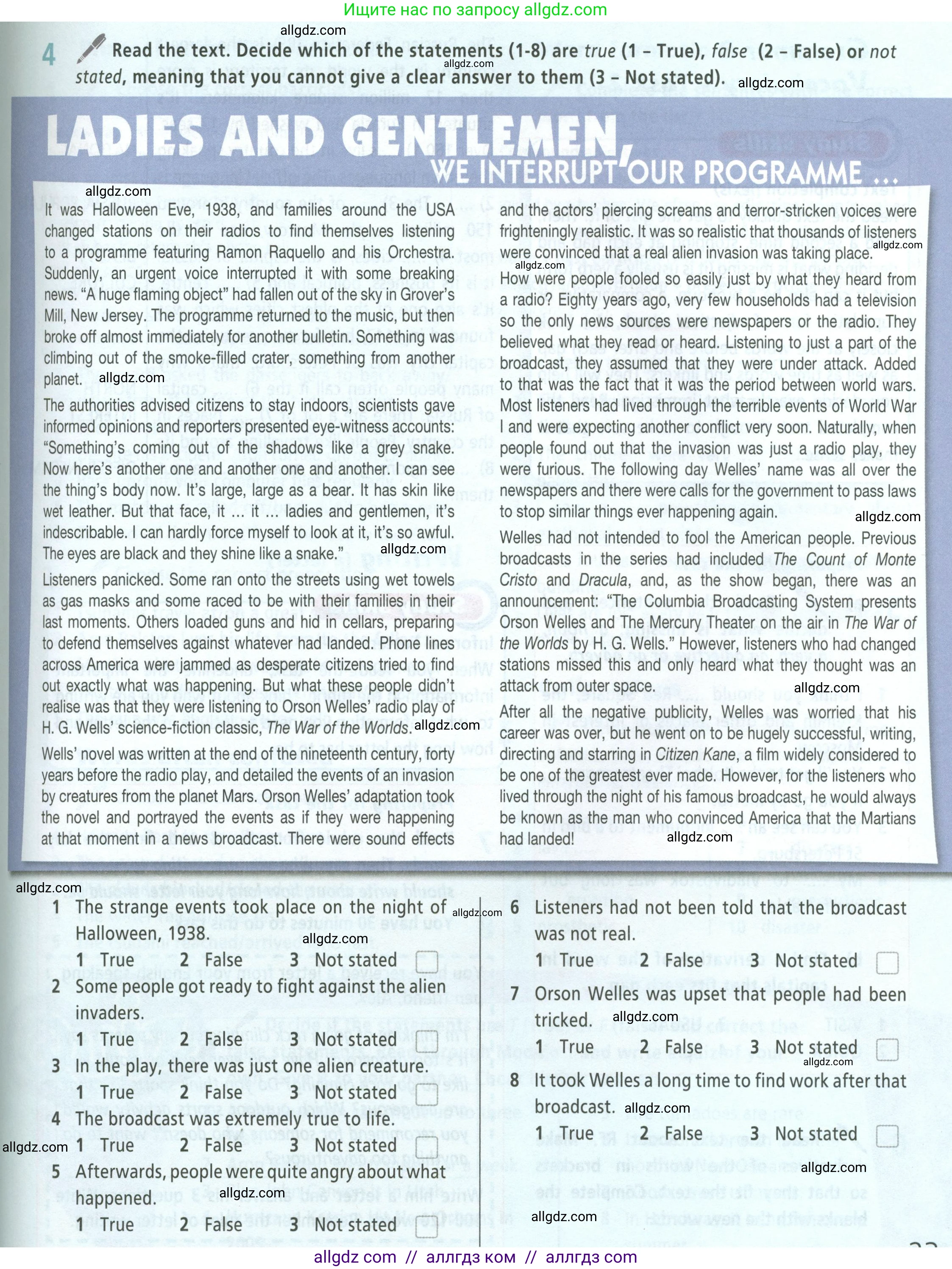 Английский язык (english), 8 класс Учебник (Student's book), авторы: Баранова Ксения Михайловна (Baranova Ksenia), Дули Дженни (Dooley Jenny), Копылова Виктория Викторовна (Kopylova Victoria), Мильруд Радислав Петрович (Millrood Radislav), Эванс Вирджиния (Evans Virginia), издательство Просвещение, Москва, 2023, белого цвета, страница 23, номер 4, Условие 2023-2027