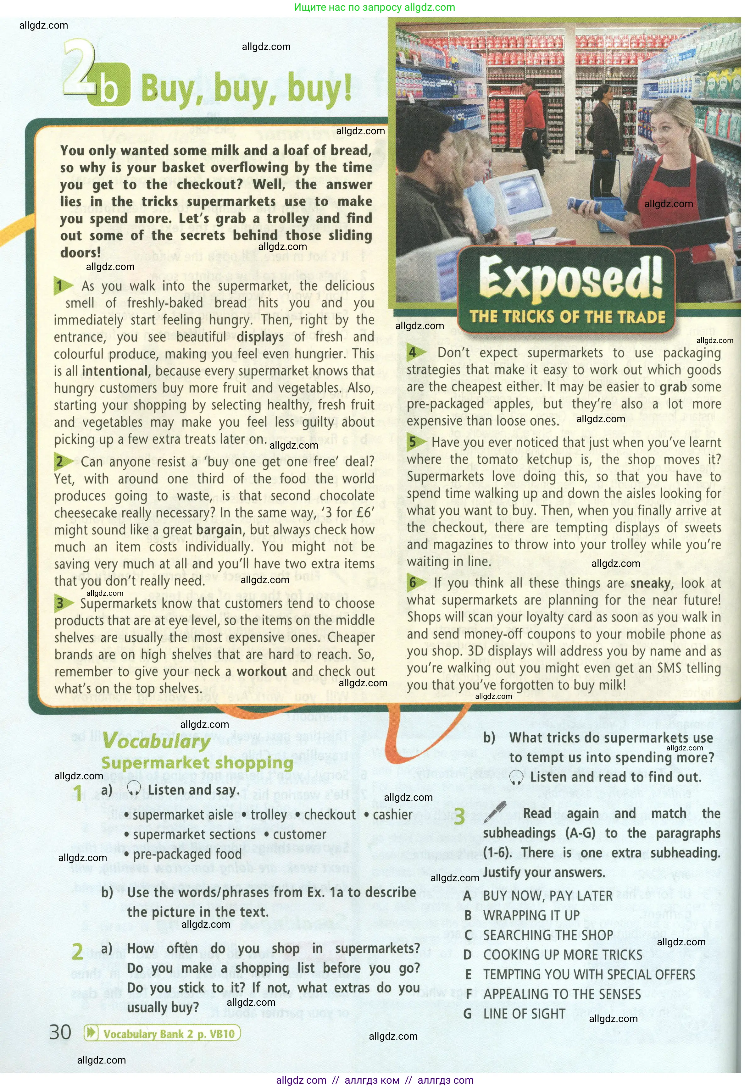 Английский язык (english), 8 класс Учебник (Student's book), авторы: Баранова Ксения Михайловна (Baranova Ksenia), Дули Дженни (Dooley Jenny), Копылова Виктория Викторовна (Kopylova Victoria), Мильруд Радислав Петрович (Millrood Radislav), Эванс Вирджиния (Evans Virginia), издательство Просвещение, Москва, 2023, белого цвета, страница 30