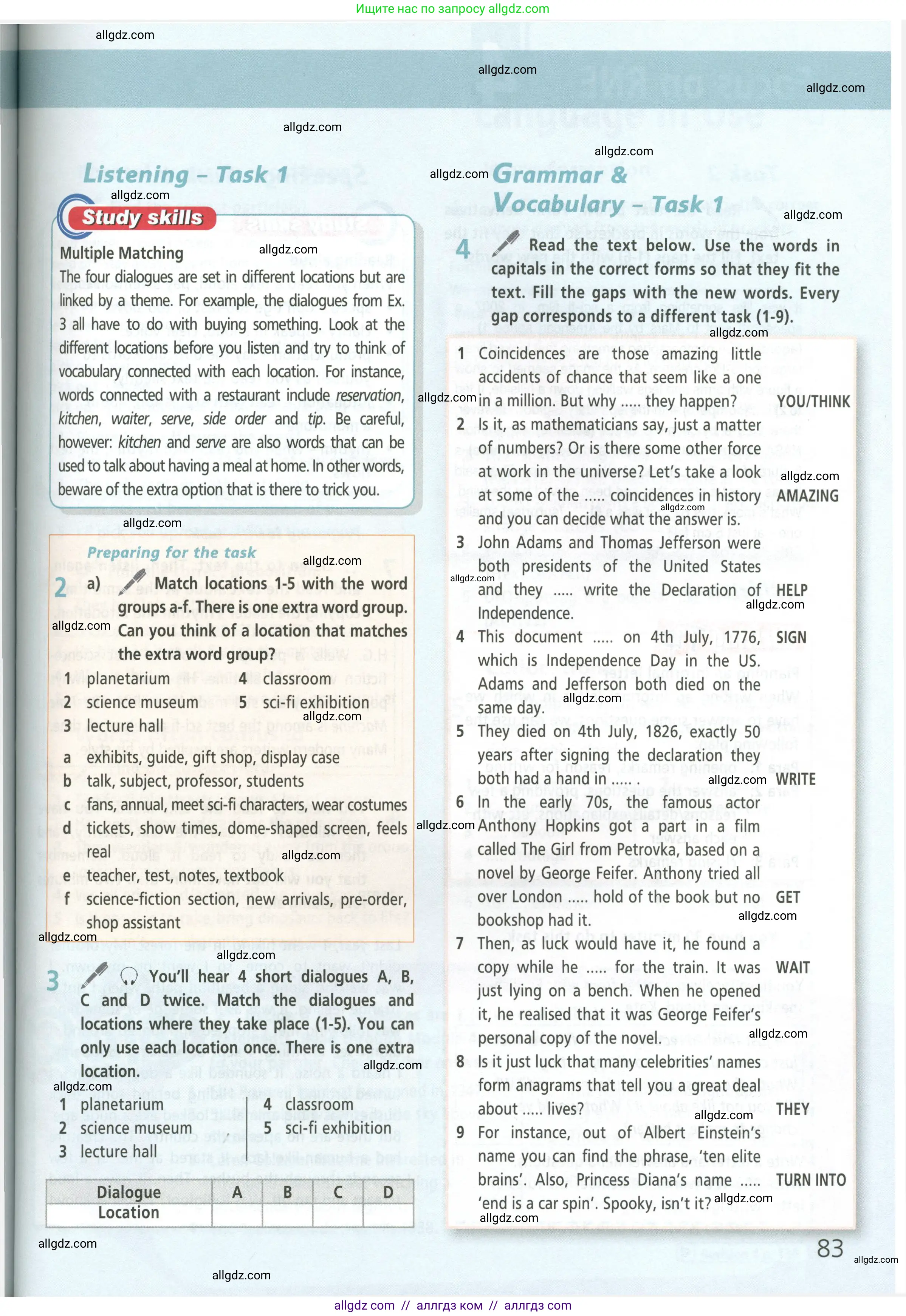 Английский язык (english), 8 класс Учебник (Student's book), авторы: Баранова Ксения Михайловна (Baranova Ksenia), Дули Дженни (Dooley Jenny), Копылова Виктория Викторовна (Kopylova Victoria), Мильруд Радислав Петрович (Millrood Radislav), Эванс Вирджиния (Evans Virginia), издательство Просвещение, Москва, 2023, белого цвета, страница 83