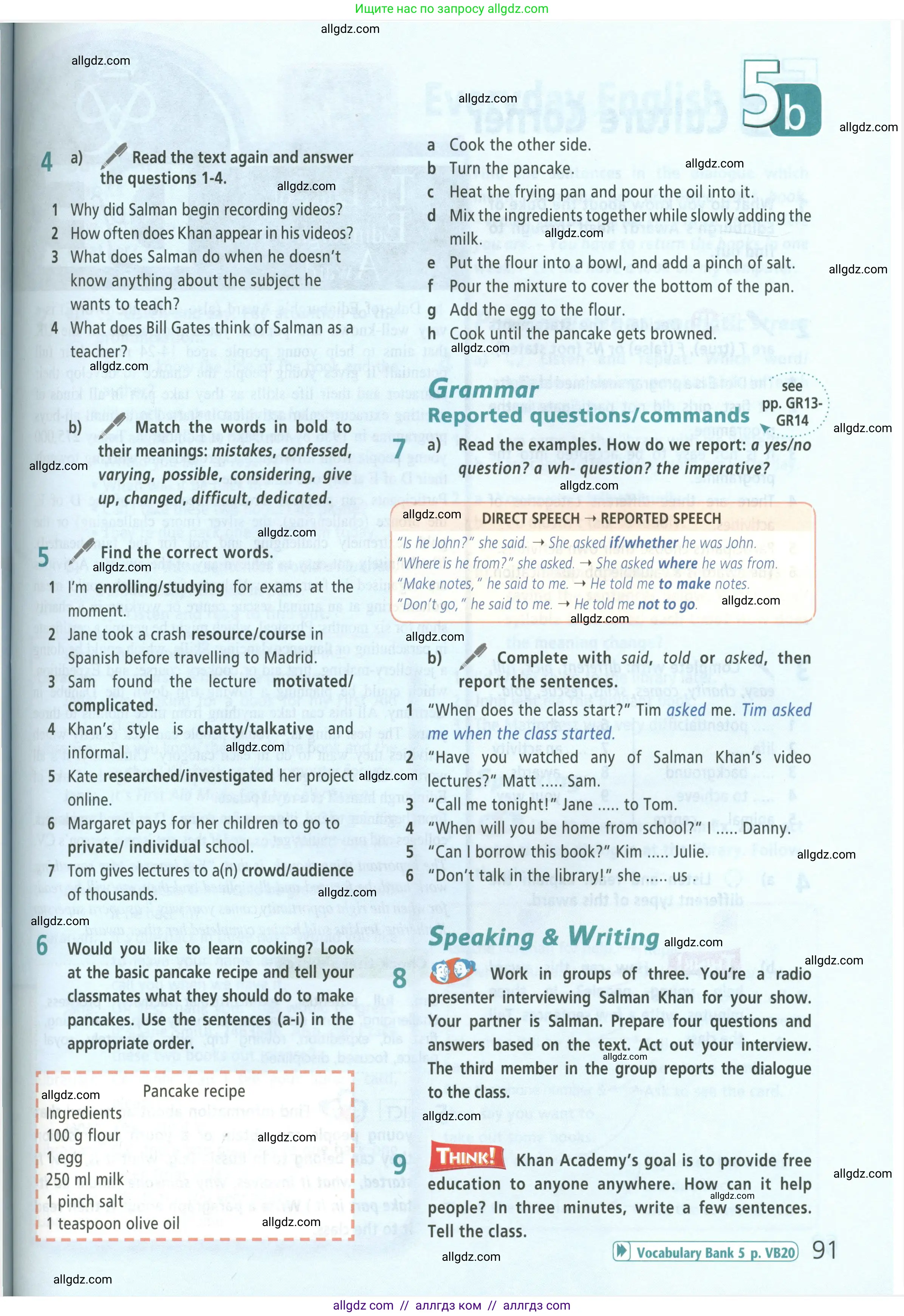 Английский язык (english), 8 класс Учебник (Student's book), авторы: Баранова Ксения Михайловна (Baranova Ksenia), Дули Дженни (Dooley Jenny), Копылова Виктория Викторовна (Kopylova Victoria), Мильруд Радислав Петрович (Millrood Radislav), Эванс Вирджиния (Evans Virginia), издательство Просвещение, Москва, 2023, белого цвета, страница 91