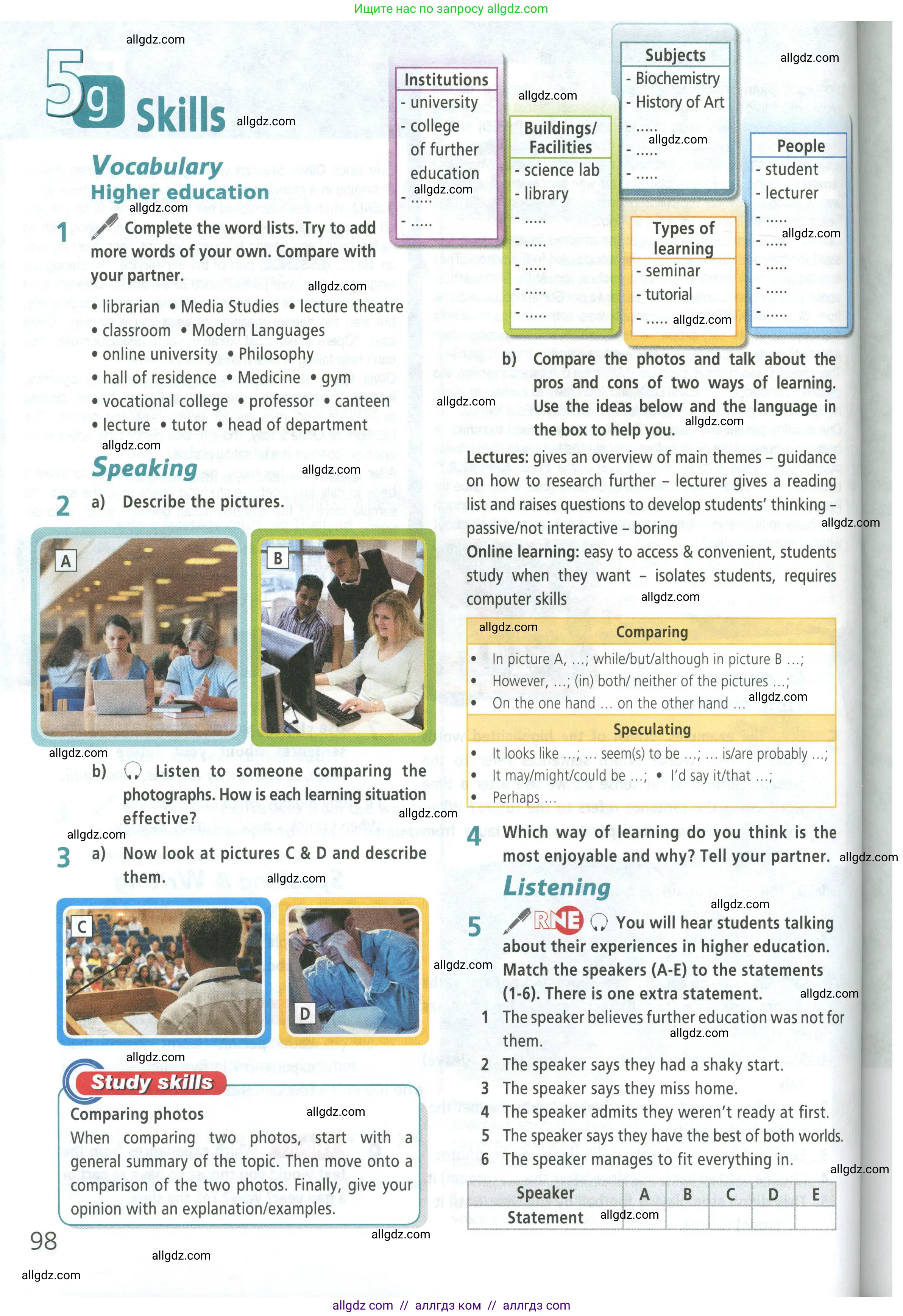 Английский язык (english), 8 класс Учебник (Student's book), авторы: Баранова Ксения Михайловна (Baranova Ksenia), Дули Дженни (Dooley Jenny), Копылова Виктория Викторовна (Kopylova Victoria), Мильруд Радислав Петрович (Millrood Radislav), Эванс Вирджиния (Evans Virginia), издательство Просвещение, Москва, 2023, белого цвета, страница 98