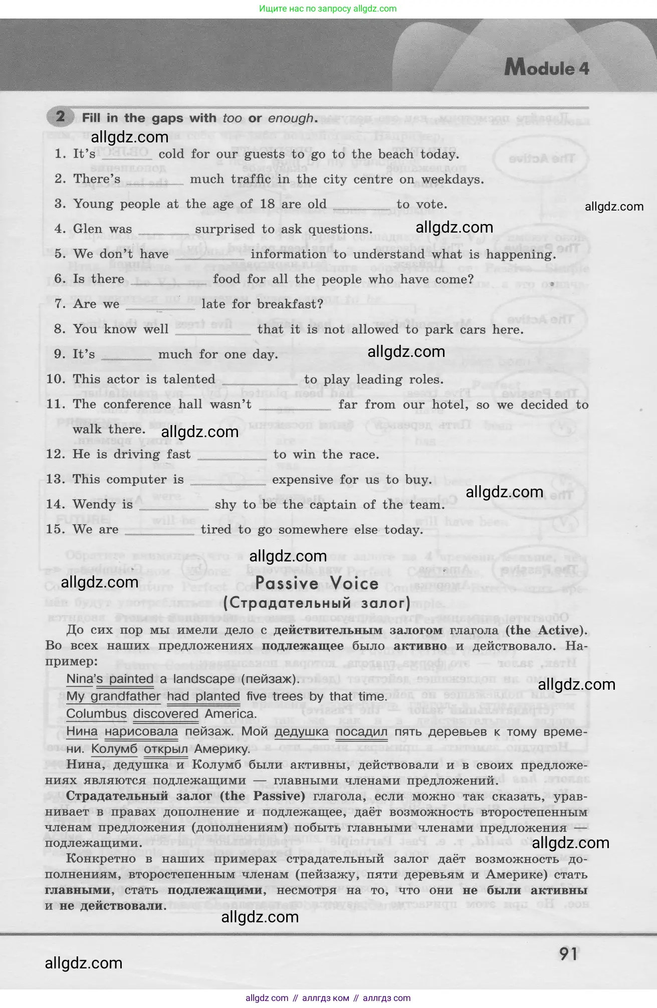 Английский язык (english), 8 класс Грамматический тренажёр, автор: Тимофеева Светлана Леонидовна, издательство Просвещение, Москва, 2024, бирюзового цвета, страница 91