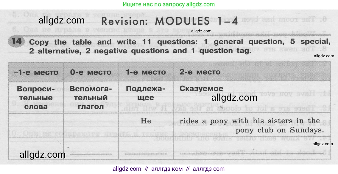 Английский язык (english), 8 класс Грамматический тренажёр, автор: Тимофеева Светлана Леонидовна, издательство Просвещение, Москва, 2024, бирюзового цвета, страница 107, номер 14, Условие 2024