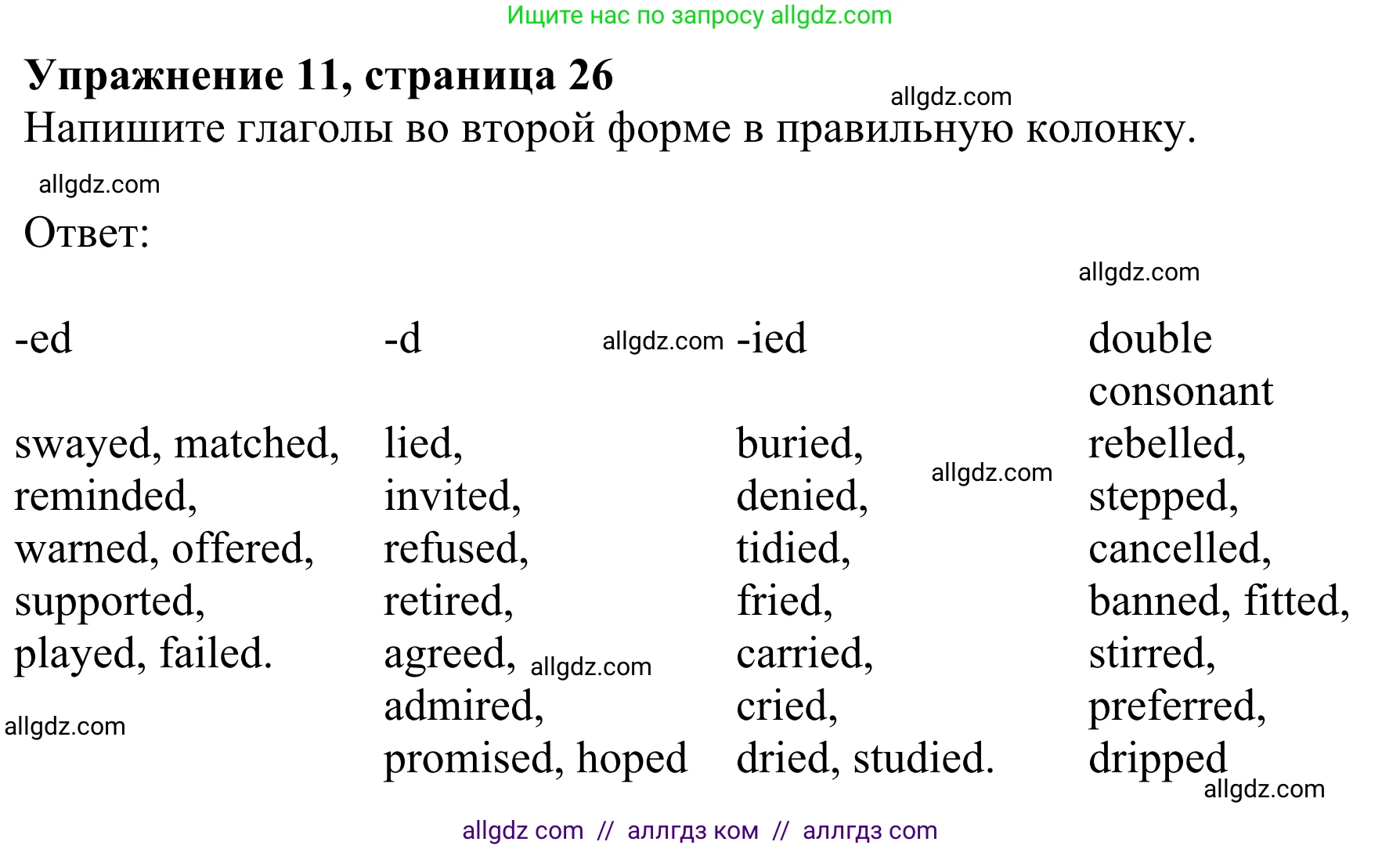 Английский язык (english), 8 класс Грамматический тренажёр, автор: Тимофеева Светлана Леонидовна, издательство Просвещение, Москва, 2024, бирюзового цвета, страница 26, номер 11, Решение 1 (2024-2027)