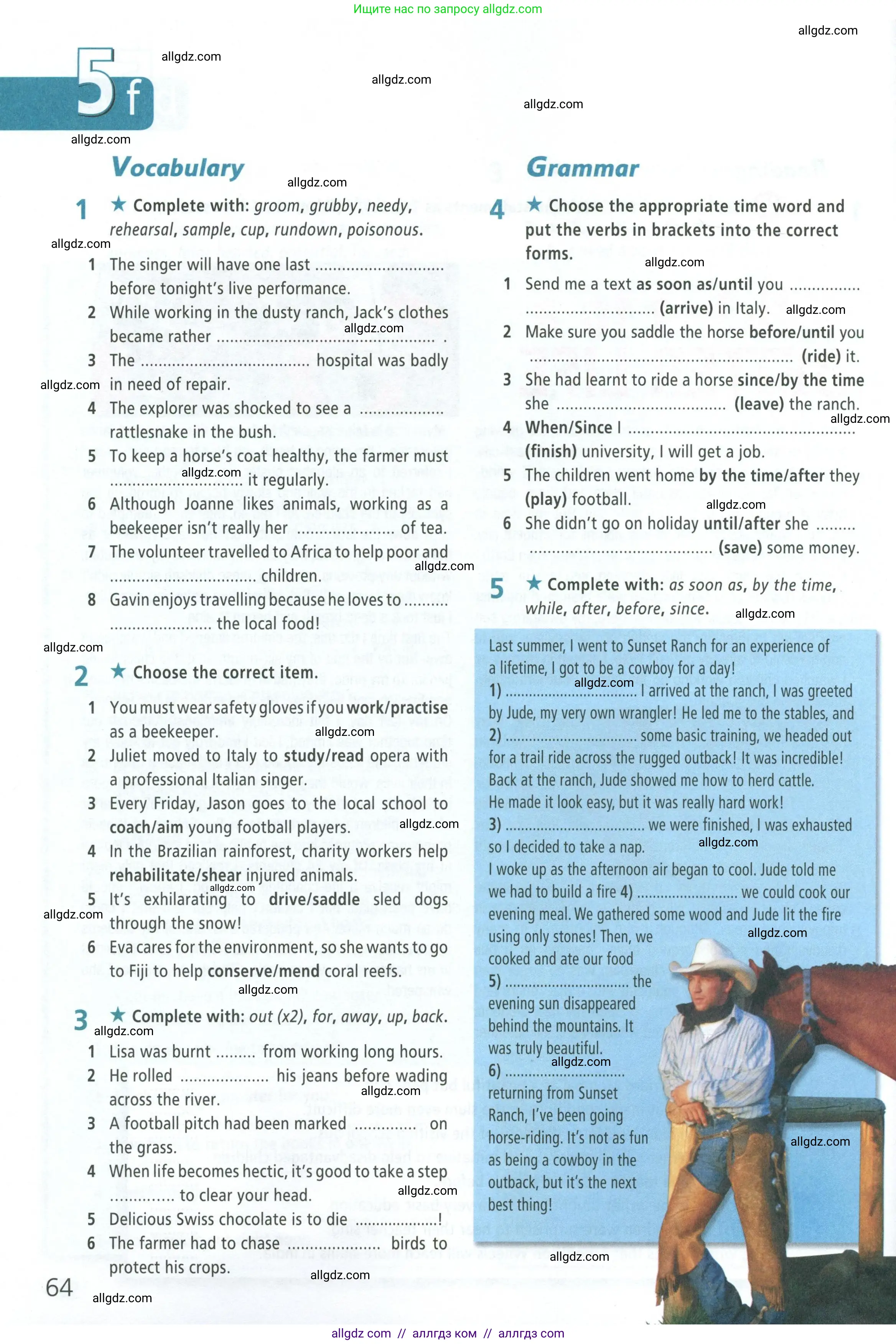 Английский язык (english), 8 класс Рабочая тетрадь (workbook), авторы: Баранова Ксения Михайловна (Baranova Ksenia), Дули Дженни (Dooley Jenny), Копылова Виктория Викторовна (Kopylova Victoria), Мильруд Радислав Петрович (Millrood Radislav), Эванс Вирджиния (Evans Virginia), издательство Просвещение, Москва, 2023, белого цвета, страница 64