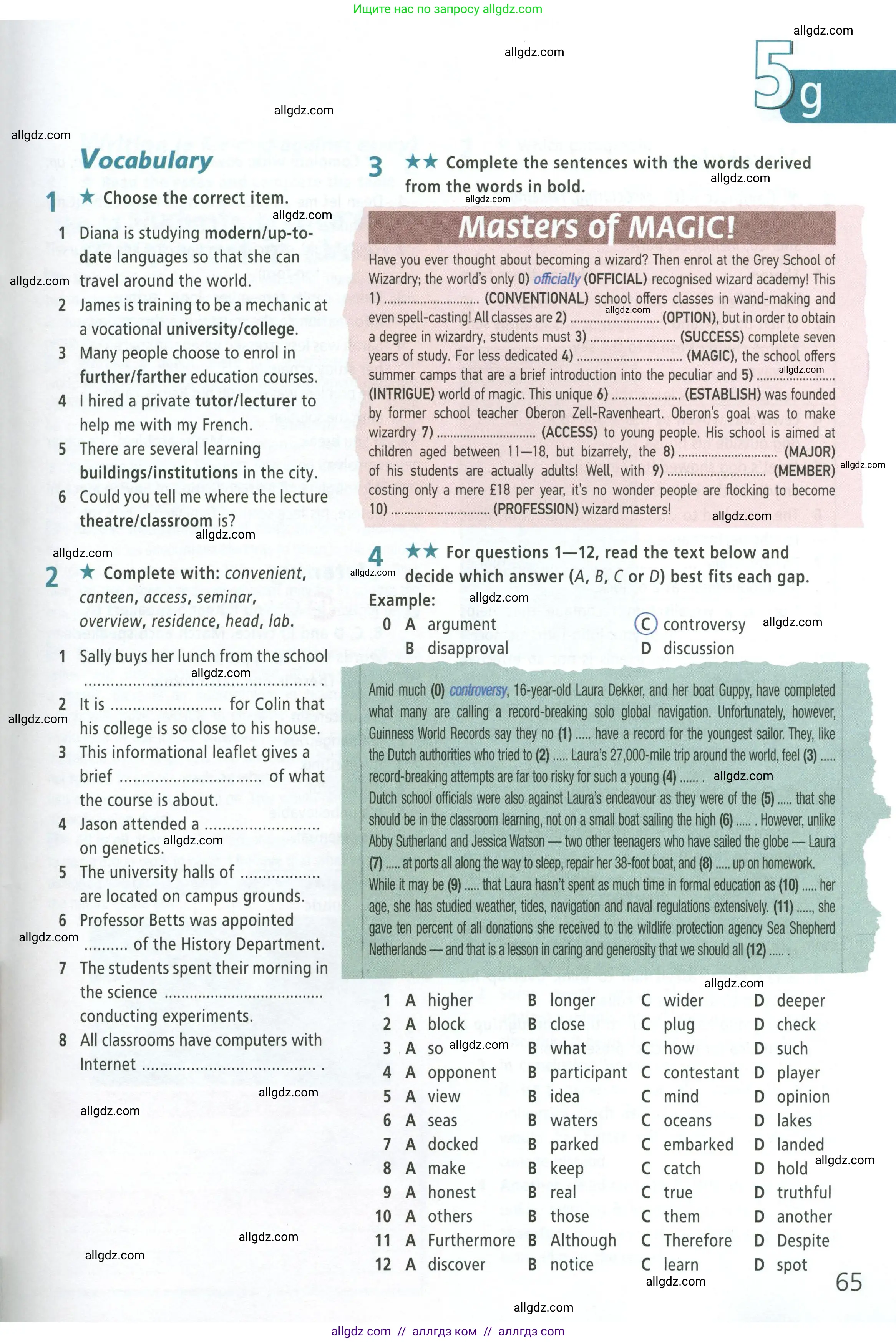 Английский язык (english), 8 класс Рабочая тетрадь (workbook), авторы: Баранова Ксения Михайловна (Baranova Ksenia), Дули Дженни (Dooley Jenny), Копылова Виктория Викторовна (Kopylova Victoria), Мильруд Радислав Петрович (Millrood Radislav), Эванс Вирджиния (Evans Virginia), издательство Просвещение, Москва, 2023, белого цвета, страница 65