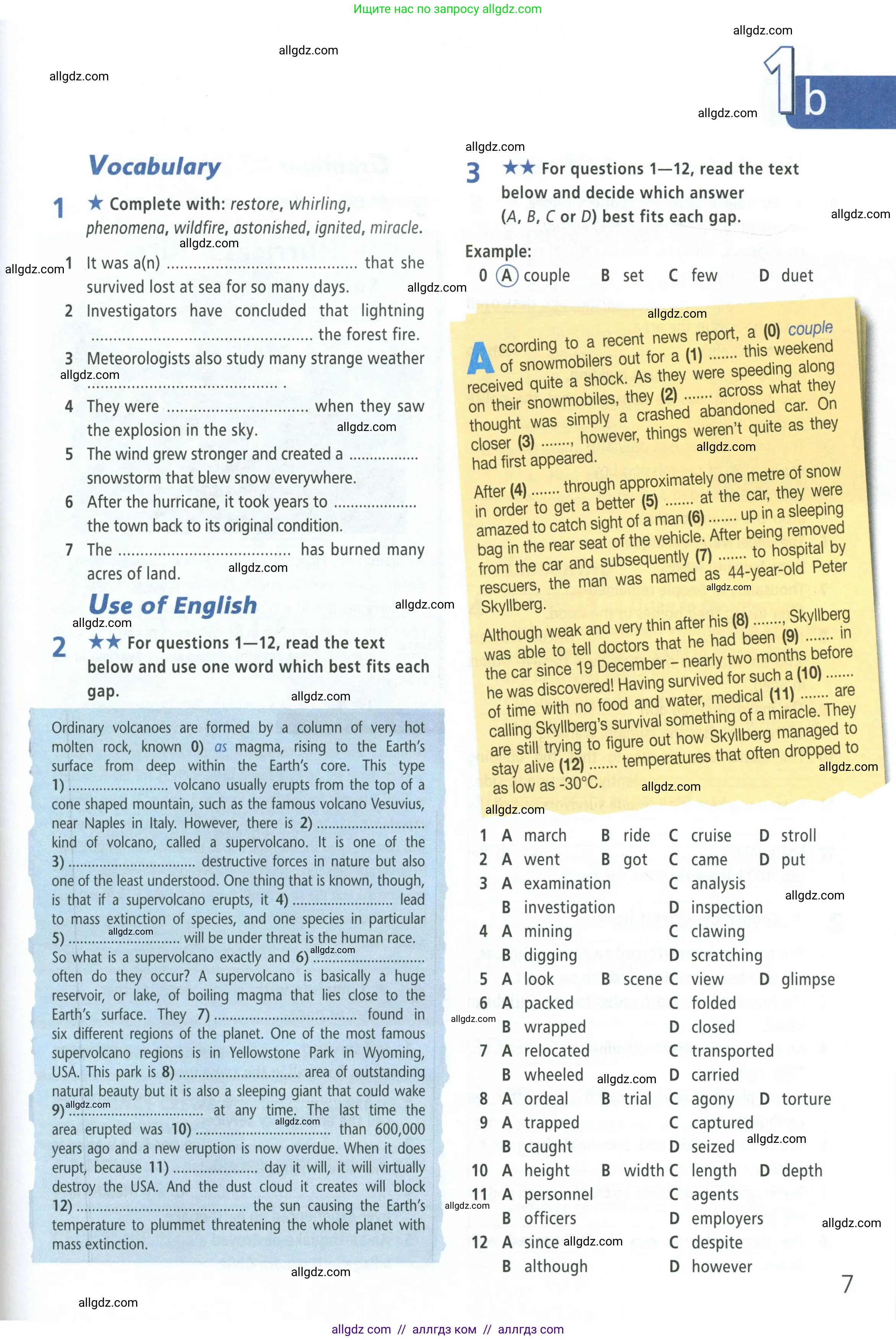 Английский язык (english), 8 класс Рабочая тетрадь (workbook), авторы: Баранова Ксения Михайловна (Baranova Ksenia), Дули Дженни (Dooley Jenny), Копылова Виктория Викторовна (Kopylova Victoria), Мильруд Радислав Петрович (Millrood Radislav), Эванс Вирджиния (Evans Virginia), издательство Просвещение, Москва, 2023, белого цвета, страница 7