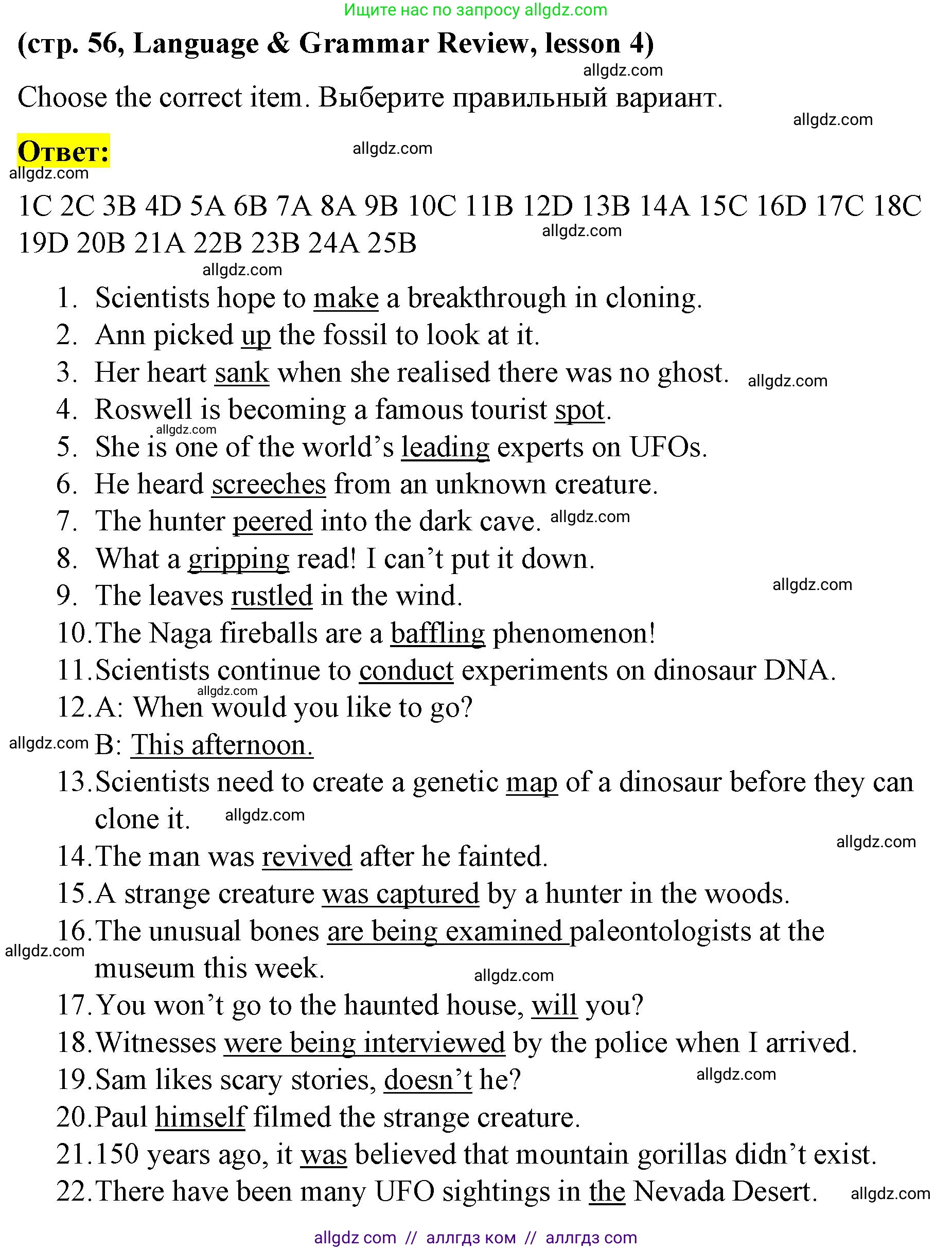 Английский язык (english), 8 класс Рабочая тетрадь (workbook), авторы: Баранова Ксения Михайловна (Baranova Ksenia), Дули Дженни (Dooley Jenny), Копылова Виктория Викторовна (Kopylova Victoria), Мильруд Радислав Петрович (Millrood Radislav), Эванс Вирджиния (Evans Virginia), издательство Просвещение, Москва, 2023, белого цвета, страница 56, Решение 1 (2023-2027)