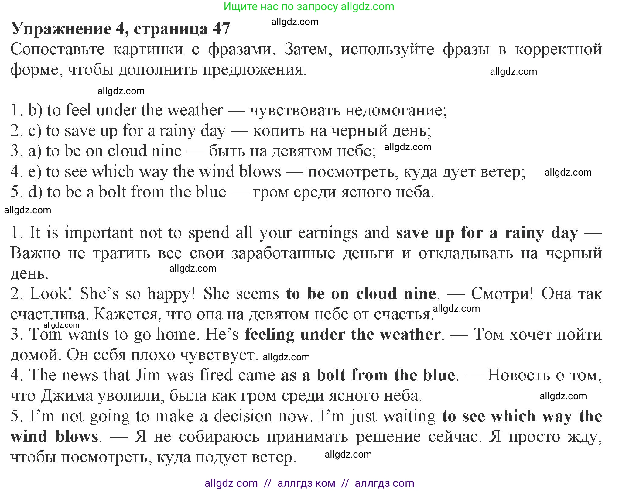 Английский язык (english), 8 класс Рабочая тетрадь (workbook), авторы: Ваулина Юлия Евгеньевна (Vaulina Julia), Дули Дженни (Dooley Jenny), Подоляко Ольга Евгеньевна (Podolyako Olga), Эванс Вирджиния (Evans Virginia), издательство Просвещение, Москва, 2023, бирюзового цвета, страница 47, номер 4, Решение 1 (2024-2027)