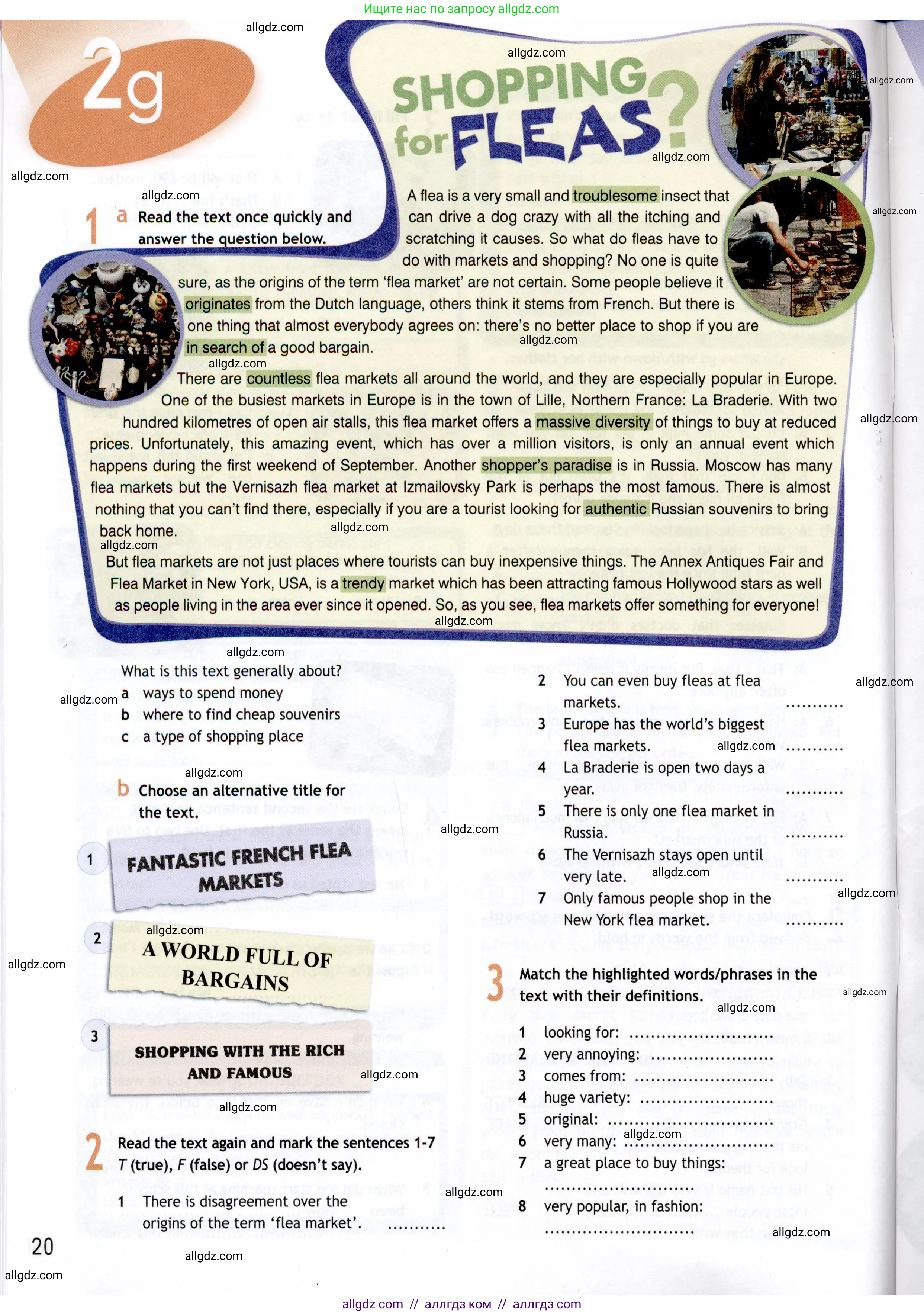 Английский язык (english), 8 класс Рабочая тетрадь (workbook), авторы: Ваулина Юлия Евгеньевна (Vaulina Julia), Дули Дженни (Dooley Jenny), Подоляко Ольга Евгеньевна (Podolyako Olga), Эванс Вирджиния (Evans Virginia), издательство Просвещение, Москва, 2023, бирюзового цвета, страница 20